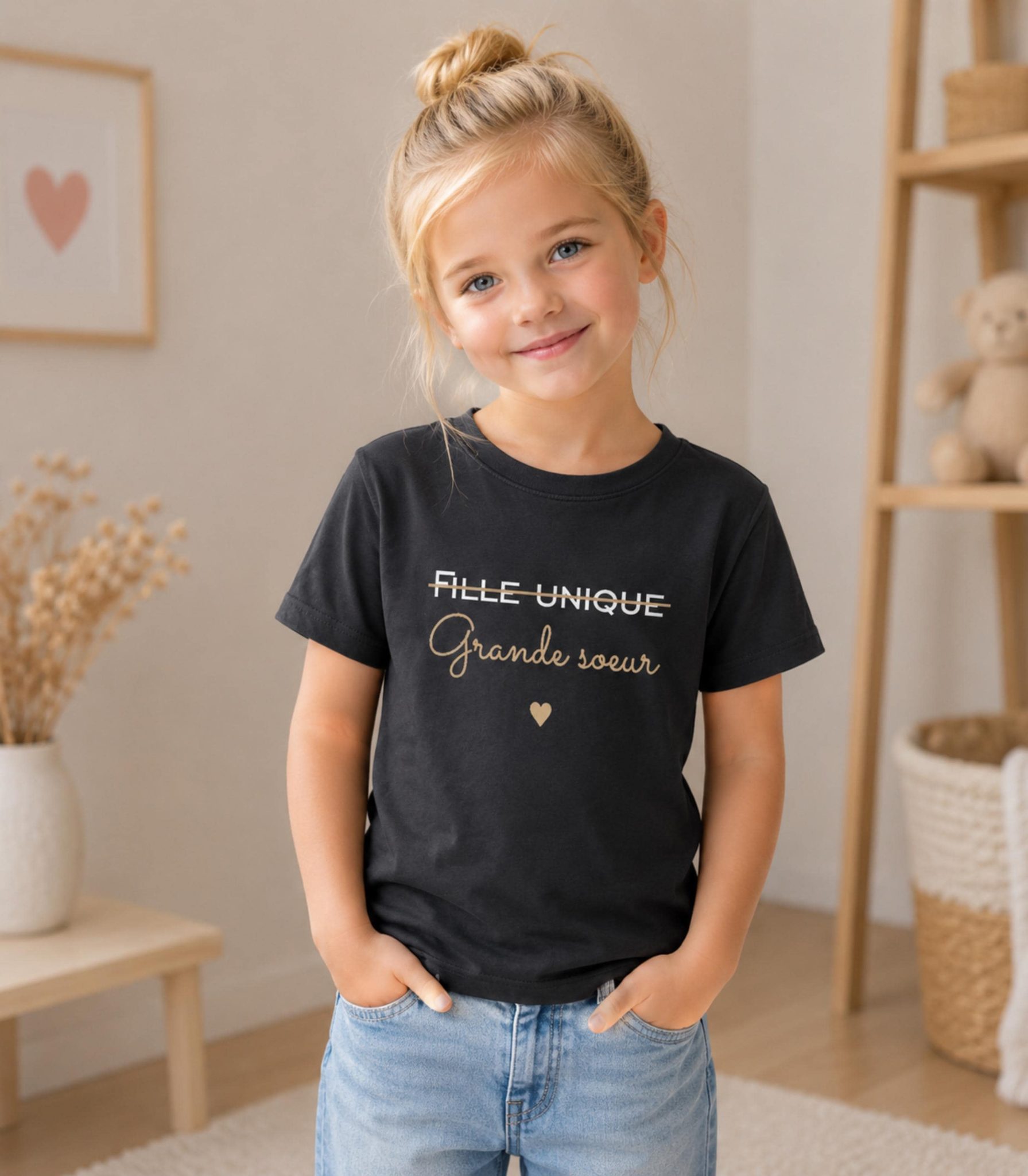 T shirt Futur Grand Sœur – Annonce grossesse Sœur , cadeau enfant grossesse, sweat annonce bébé famille, pull grand Sœur, idée annonce Sœur — Futur grande sœur