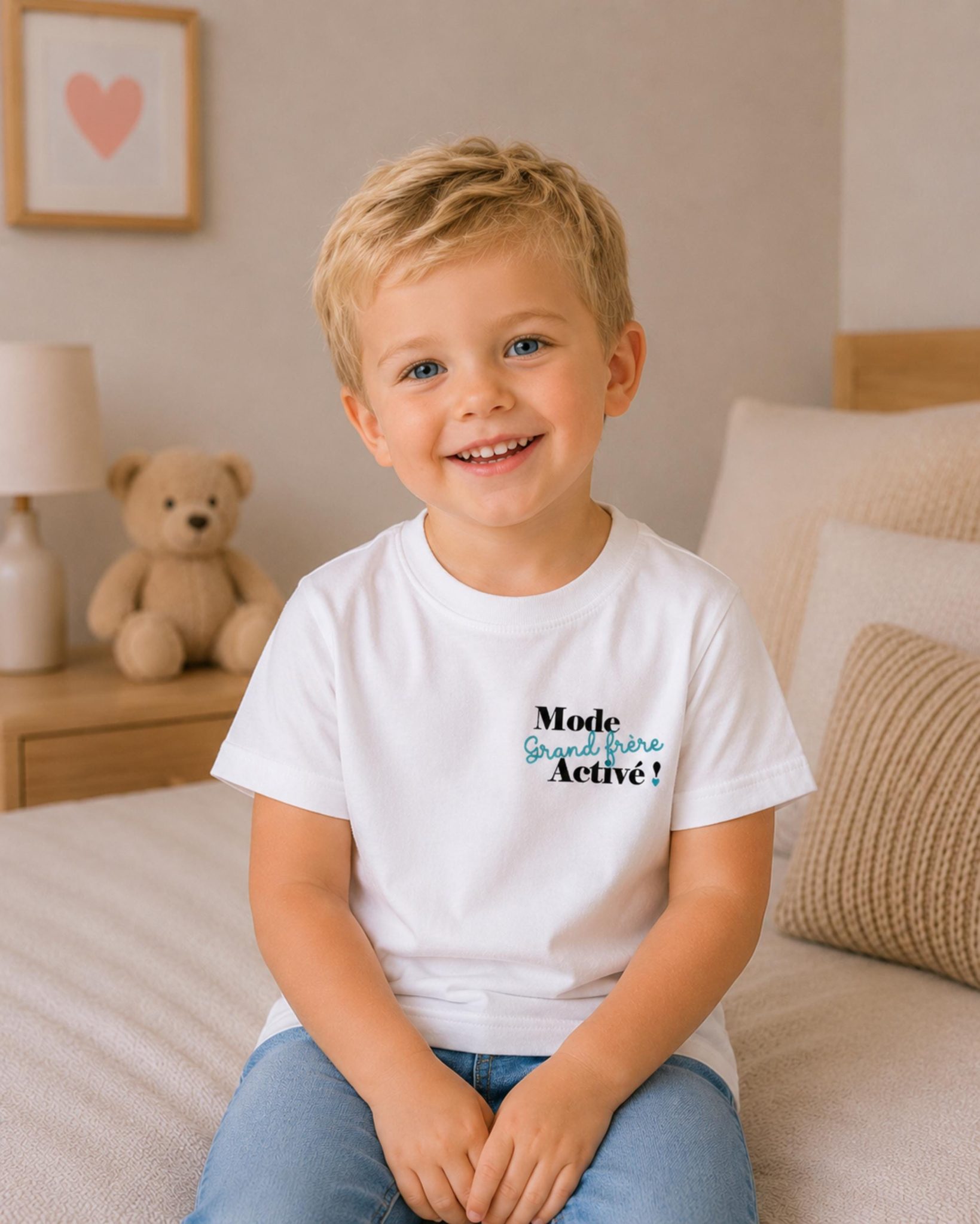 T-shirt annonce Grand frère - idée annonce de grossesse, annonce grossesse famille, t-shirt annonce garçon, annonce naissance bébé — sweat grand frère