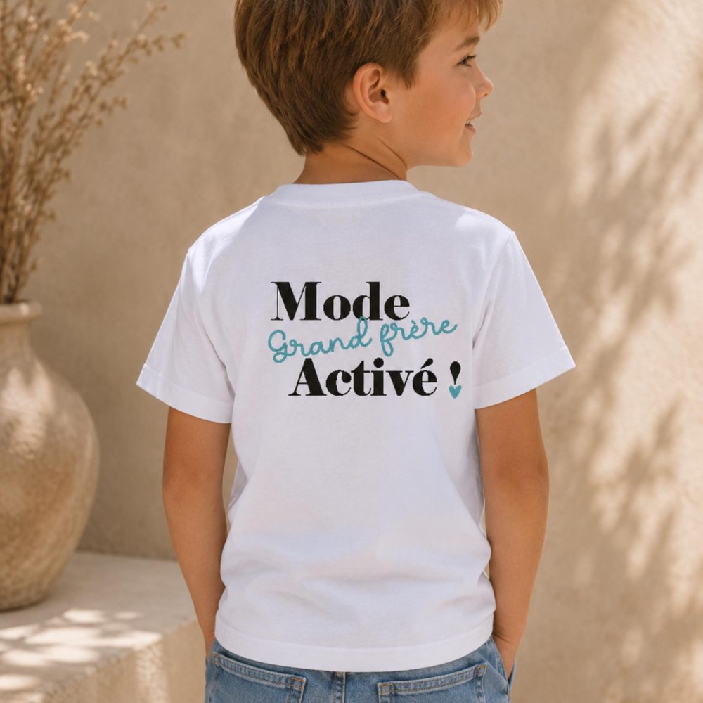 T-shirt annonce Grand frère - idée annonce de grossesse, annonce grossesse famille, t-shirt annonce garçon, annonce naissance bébé frère
