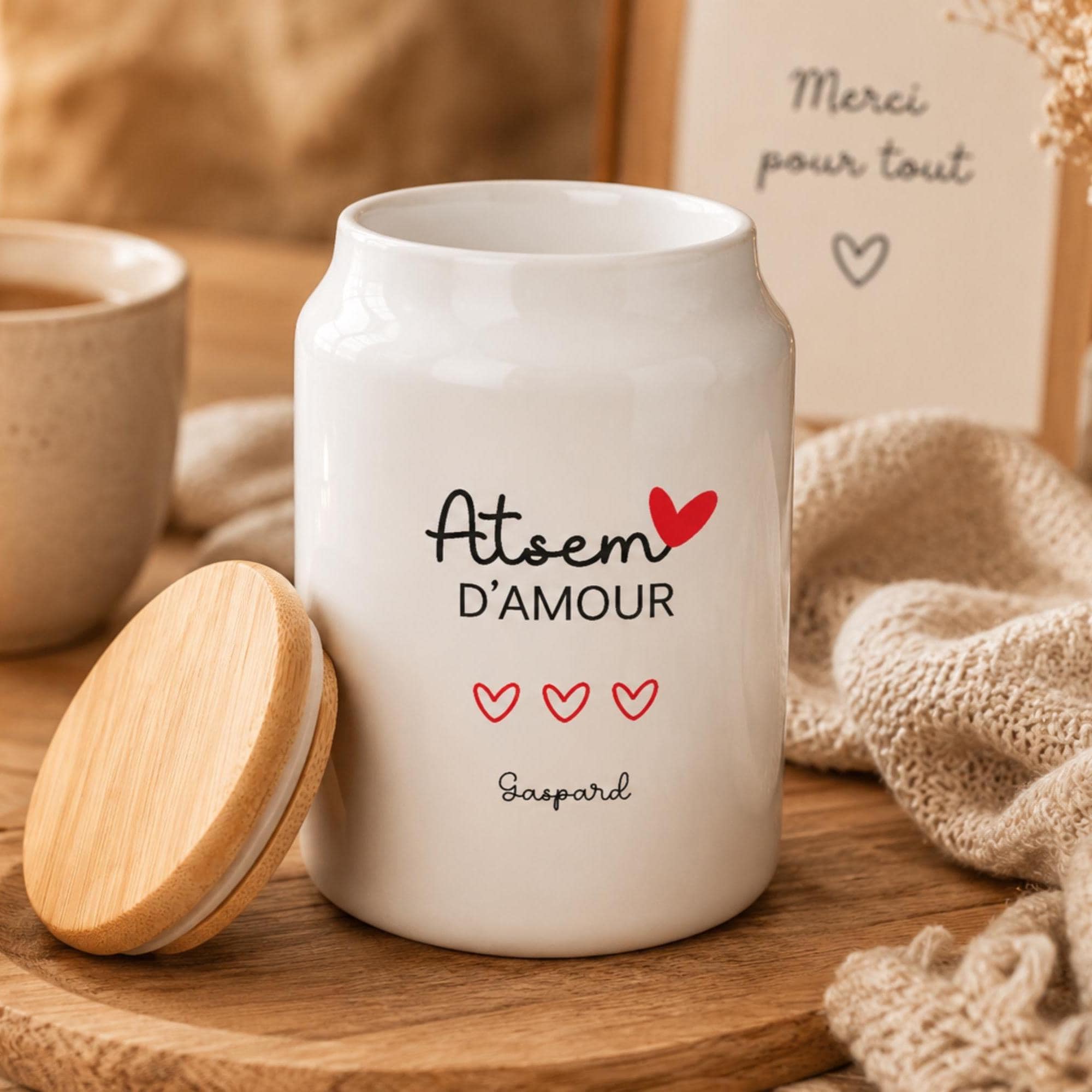 Pot à gâteaux fête des mères personnalisé - cadeau maman , idée cadeau maman, cadeau personnalisé maman, pot maman, idée anniversaire maman — cadeau maman personnalisé