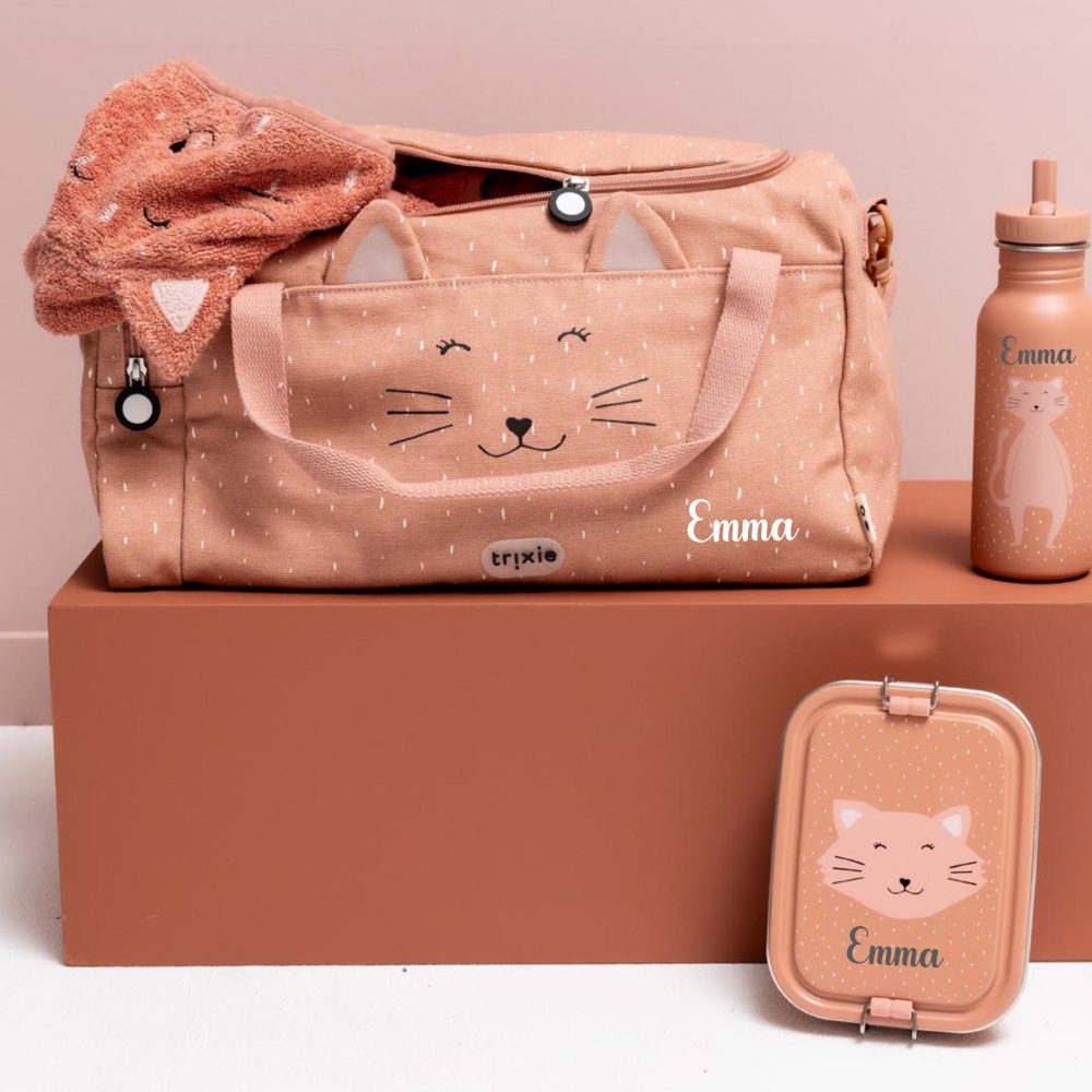 Sac de Sport Enfant Personnalisé – Sac Piscine Enfant avec Prénom, Sac Trixie Animaux, cadeau anniversaire enfant personnalisé, sac week end