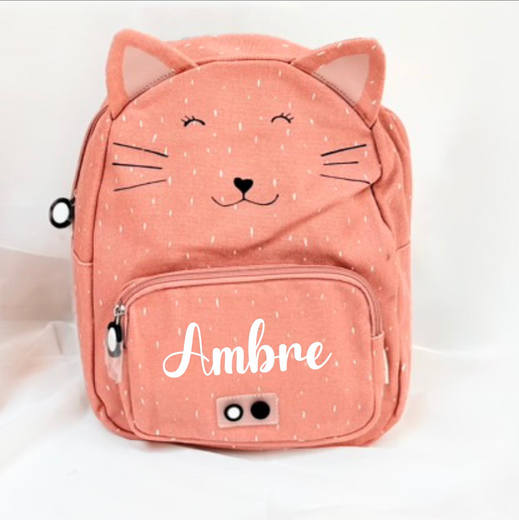 Sac à Dos Personnalisé Enfant Animaux - sac école prénom, sac à dos enfant personnalisé, rentrée scolaire enfant — sac école prénom