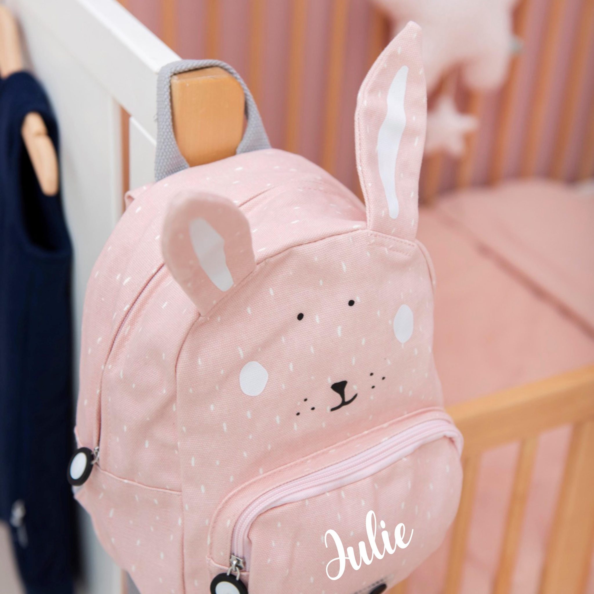 Sac à Dos école Enfant personnalisable - sac école trixie prénom, sac enfant personnalisé, rentrée scolaire enfant, sac girafe trixie prenom — sac trixie personnalisable