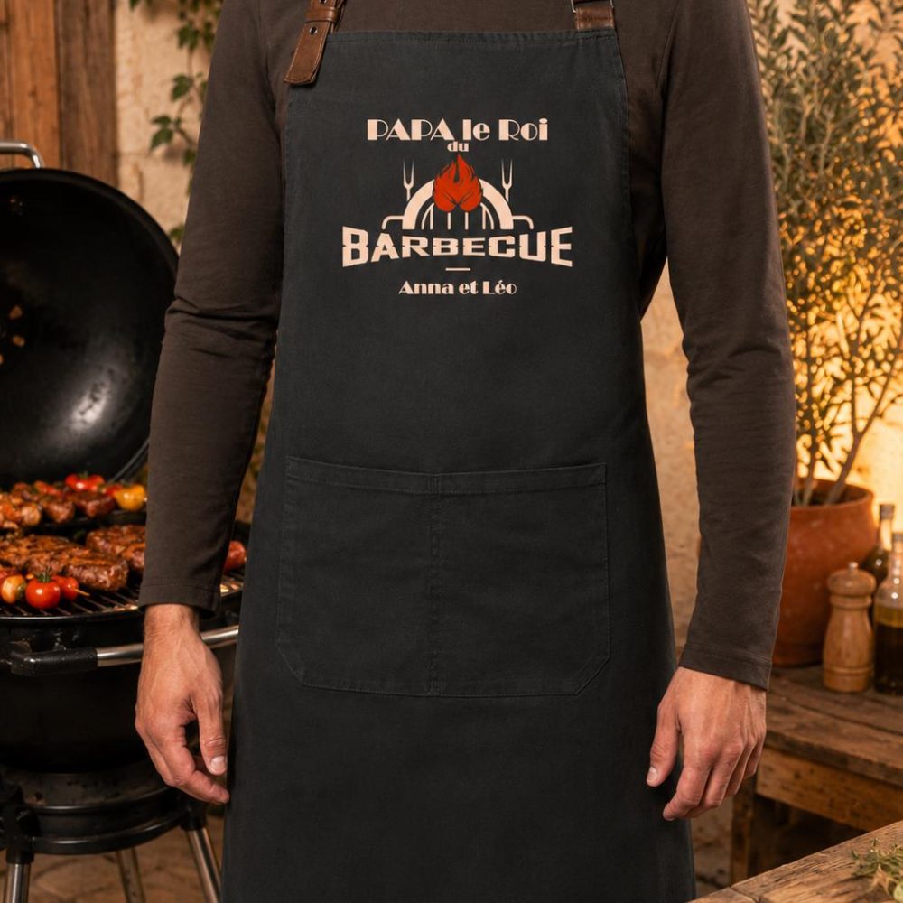 Tablier barbecue papa personnalisé- cadeau fête des pères - cadeau papa - anniversaire papa - Cadeau papa Noël, cadeau papa personnalisé