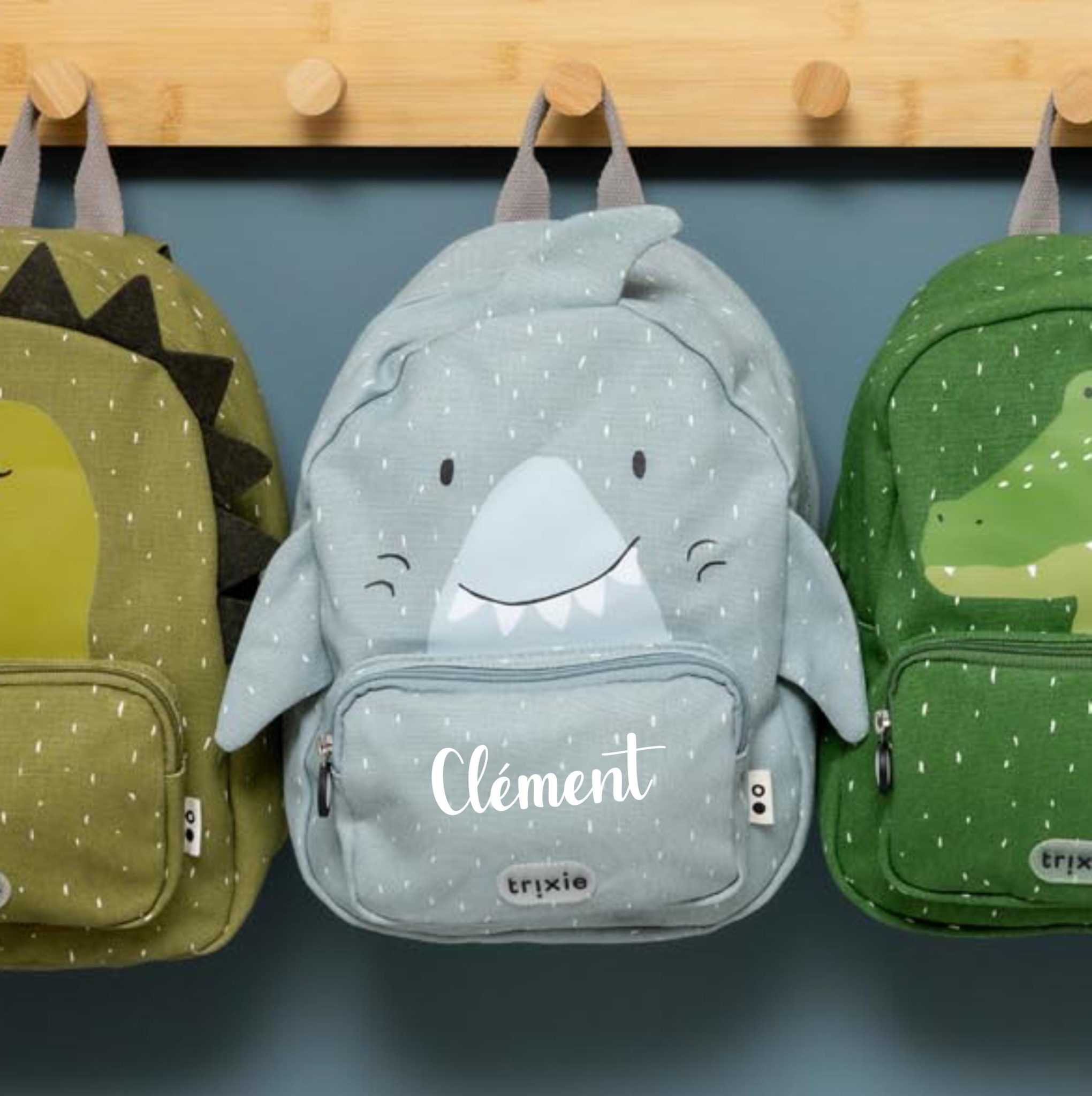 Sac à Dos école Enfant personnalisable - sac école trixie prénom, sac enfant personnalisé, rentrée scolaire enfant, sac girafe trixie prenom — sac rentrée scolaire