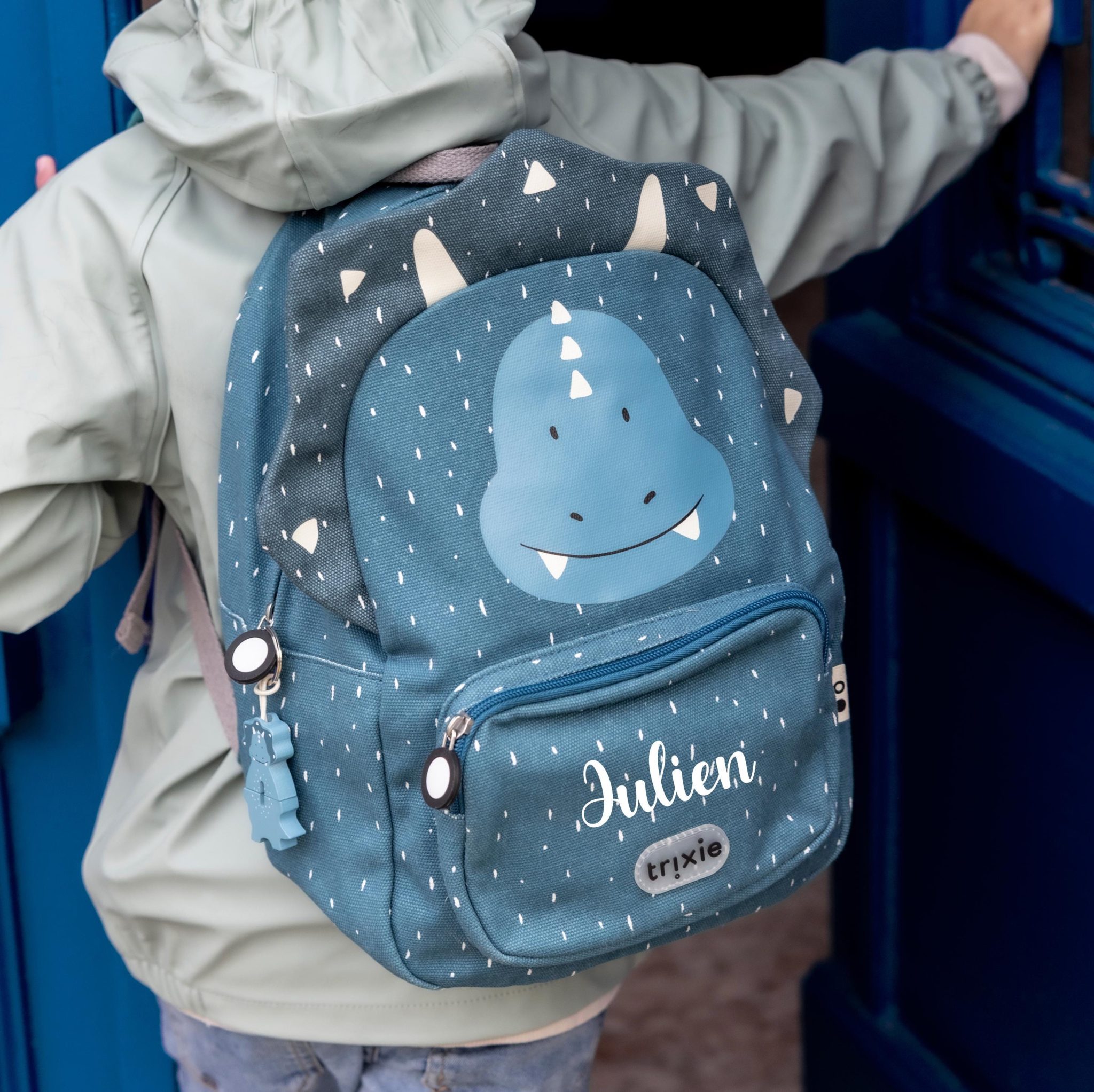 Sac à Dos école Enfant personnalisable - sac école trixie prénom, sac enfant personnalisé, rentrée scolaire enfant, sac girafe trixie prenom — sac à dos école personnalisé