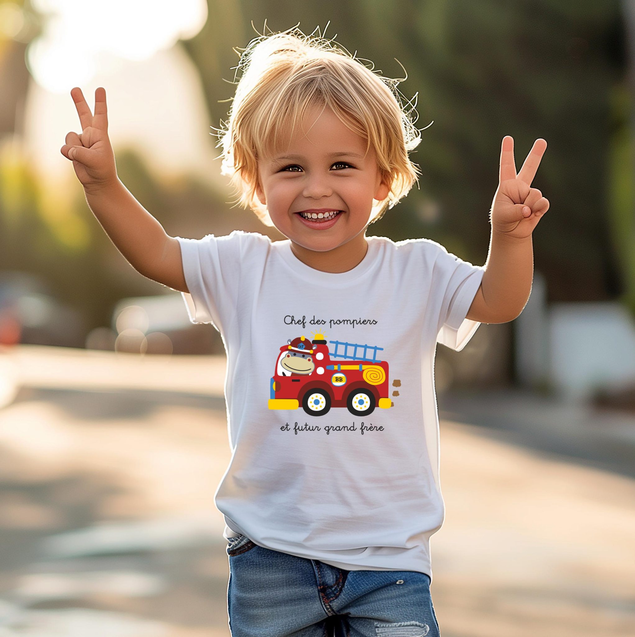 Tee-shirt enfant grand frère, annonce de grossesse , annonce bébé — t shirt annonce grossesse