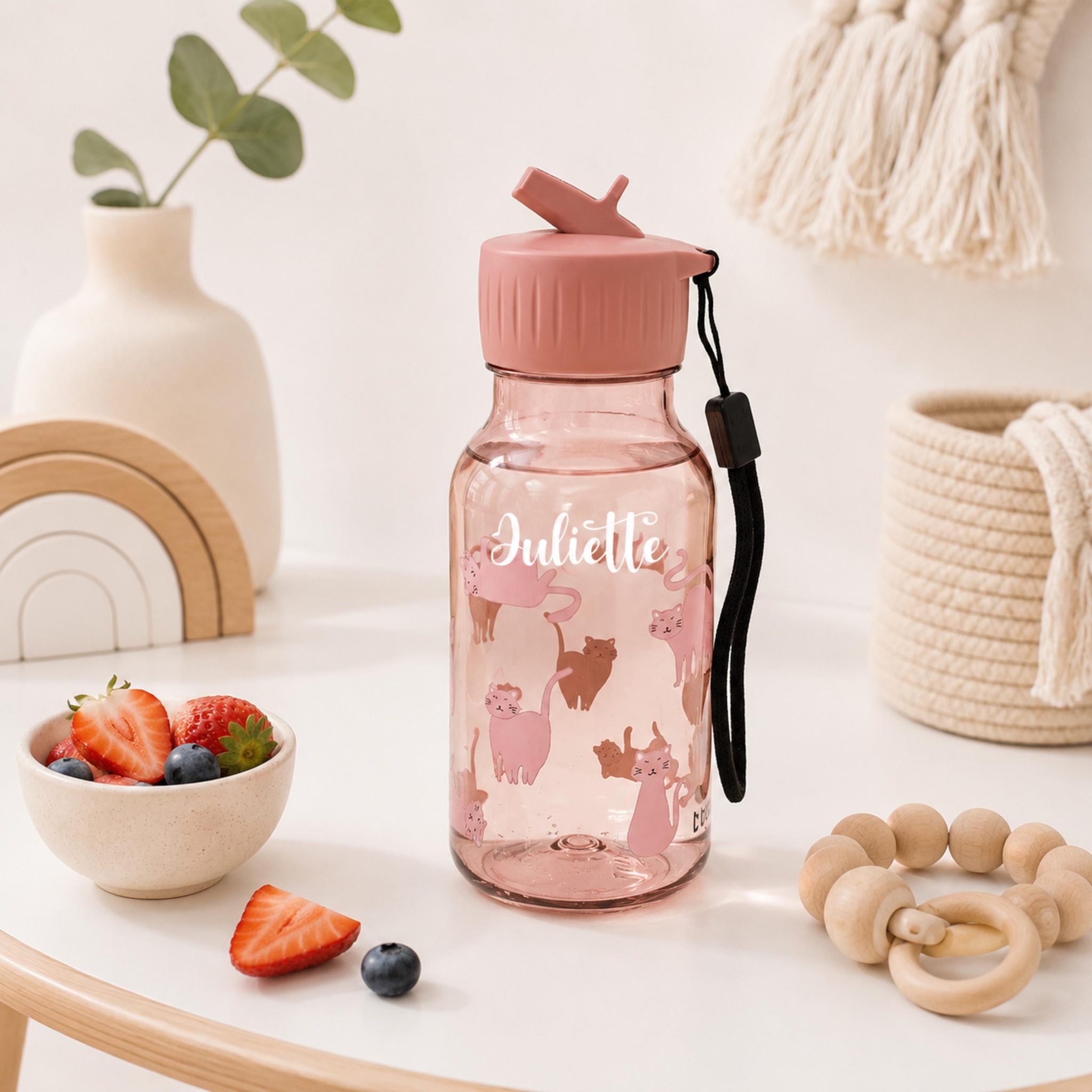 Gourde enfant personnalisée Trixie prénom 350 ml – Gourde école maternelle crèche garderie gourde centre aéré rentrée scolaire cadeau enfant — Gourde enfant personnalisé