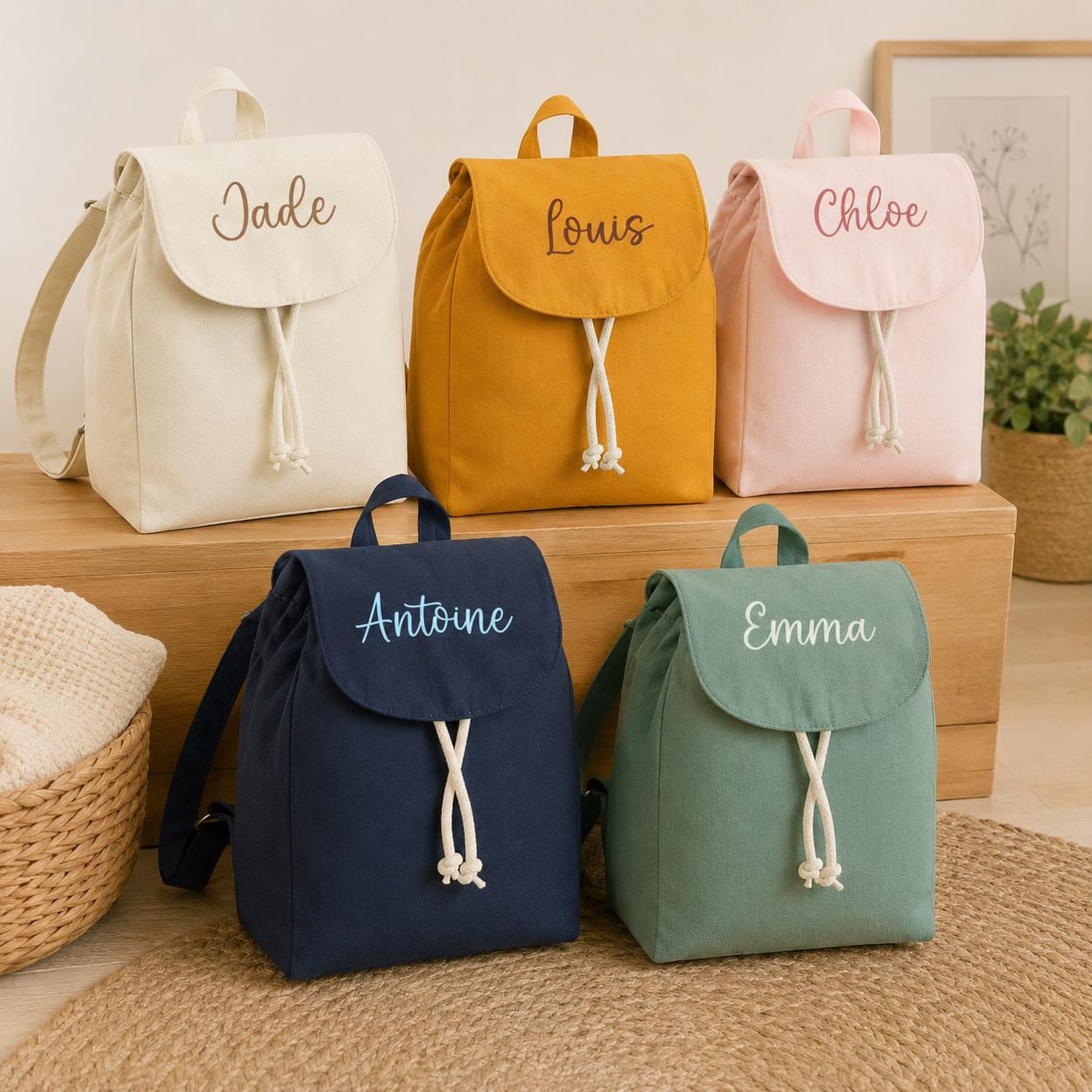 Sac personnalisé maternelle , sac école fille prénom, sac crèche enfant, sac personnalisé enfant, cartable enfant, sac cadeau enfant. — sac à dos enfant