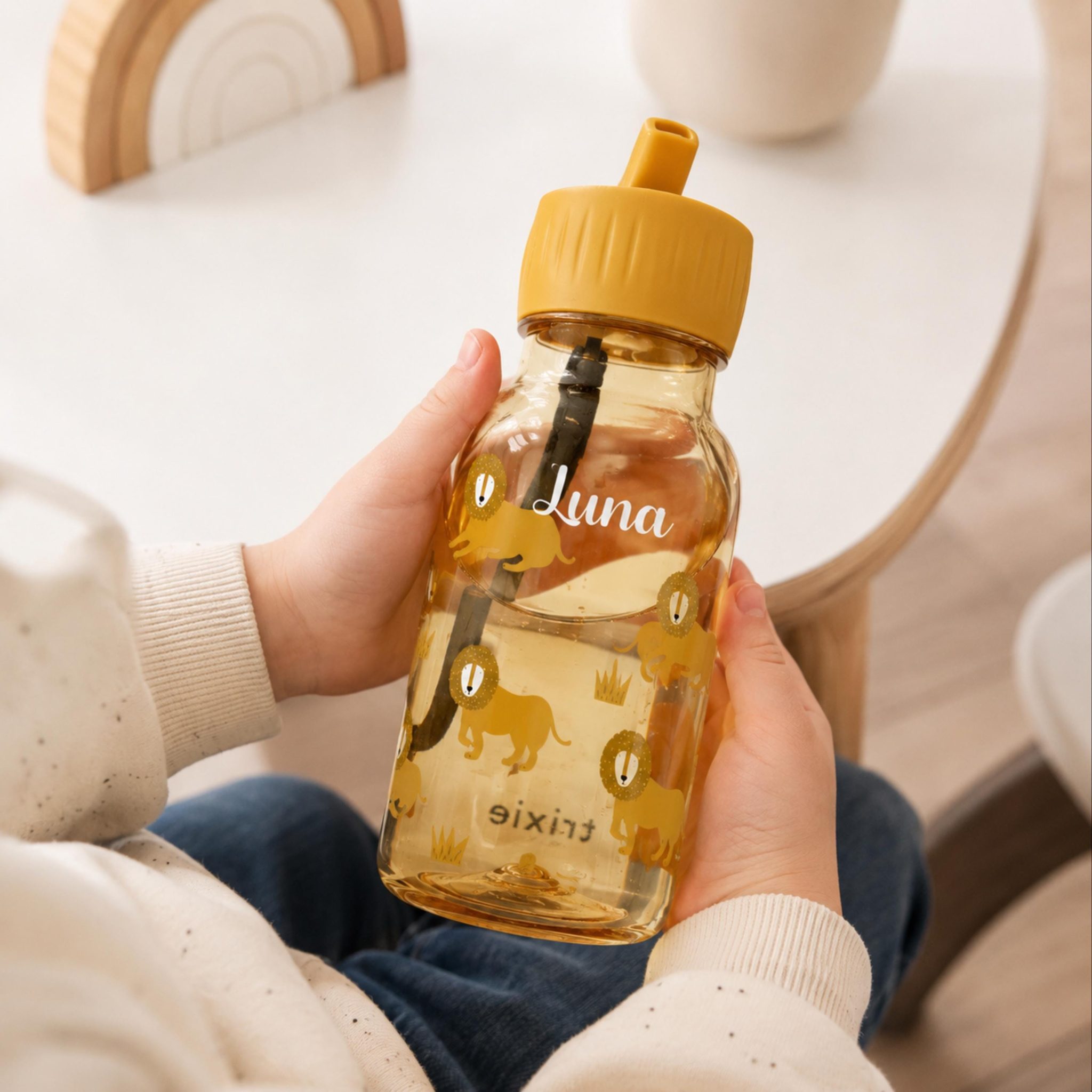 Gourde enfant personnalisée Trixie prénom 350 ml – Gourde école maternelle crèche garderie gourde centre aéré rentrée scolaire cadeau enfant — gourde maternelle