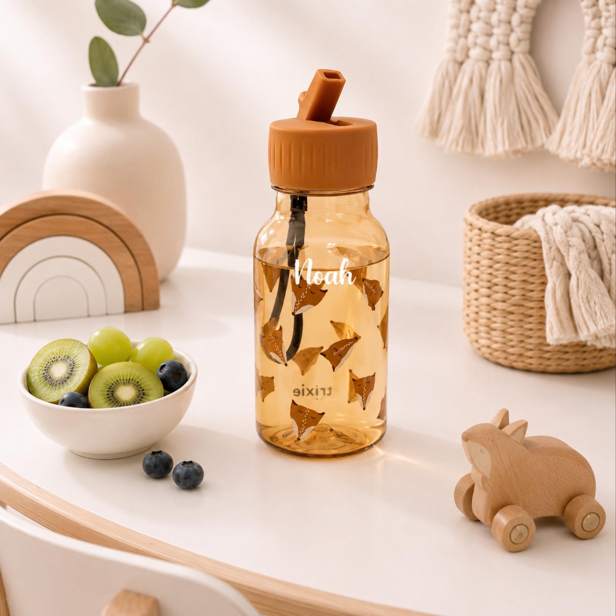 Gourde enfant personnalisée Trixie prénom 350 ml – Gourde école maternelle crèche garderie gourde centre aéré rentrée scolaire cadeau enfant — gourde prenom enfant