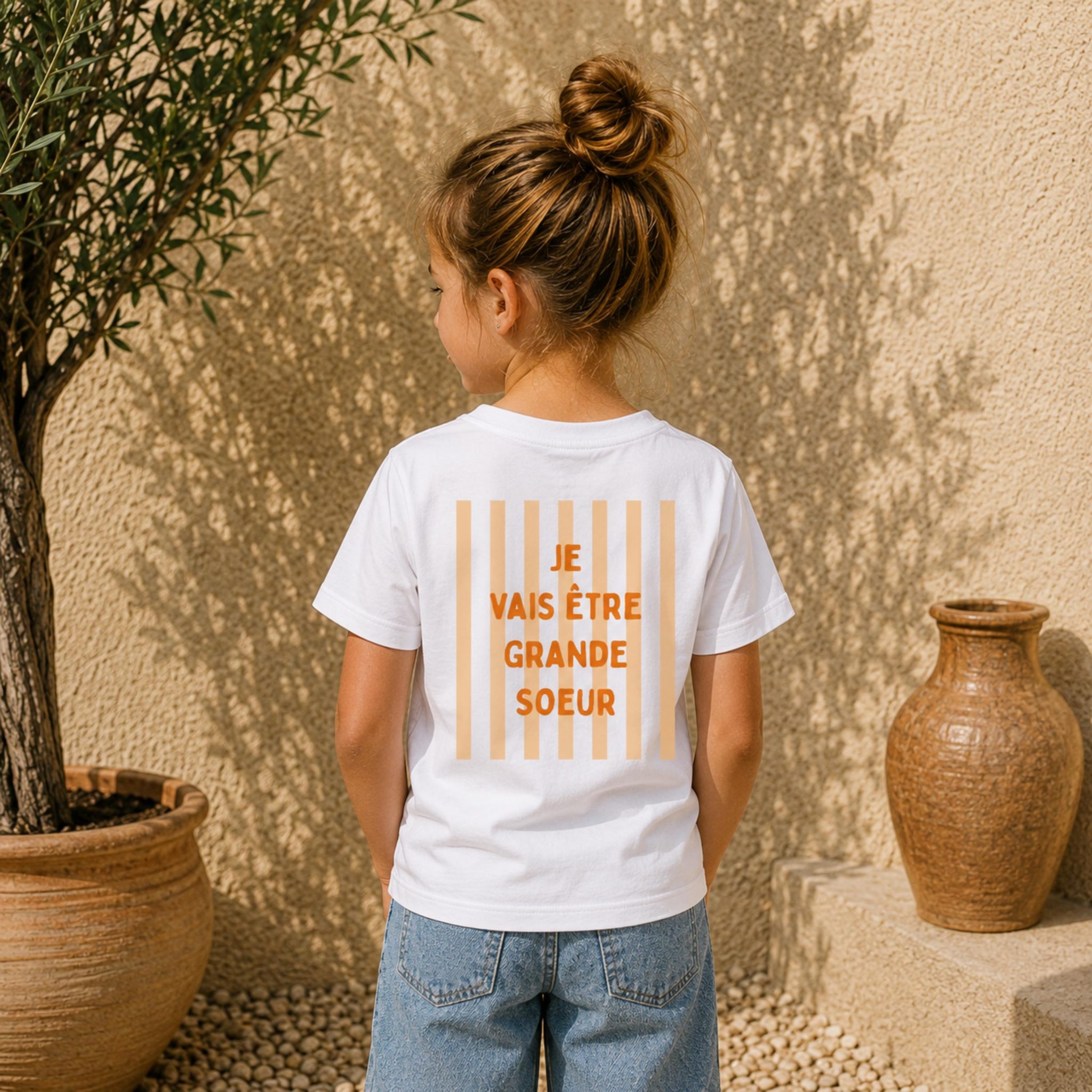 Annonce grossesse avec t-shirt enfant personnalisé – Futur grand frère, future grande sœur, idée cadeau famille, t-shirt annonce grossesse — annonce bébé