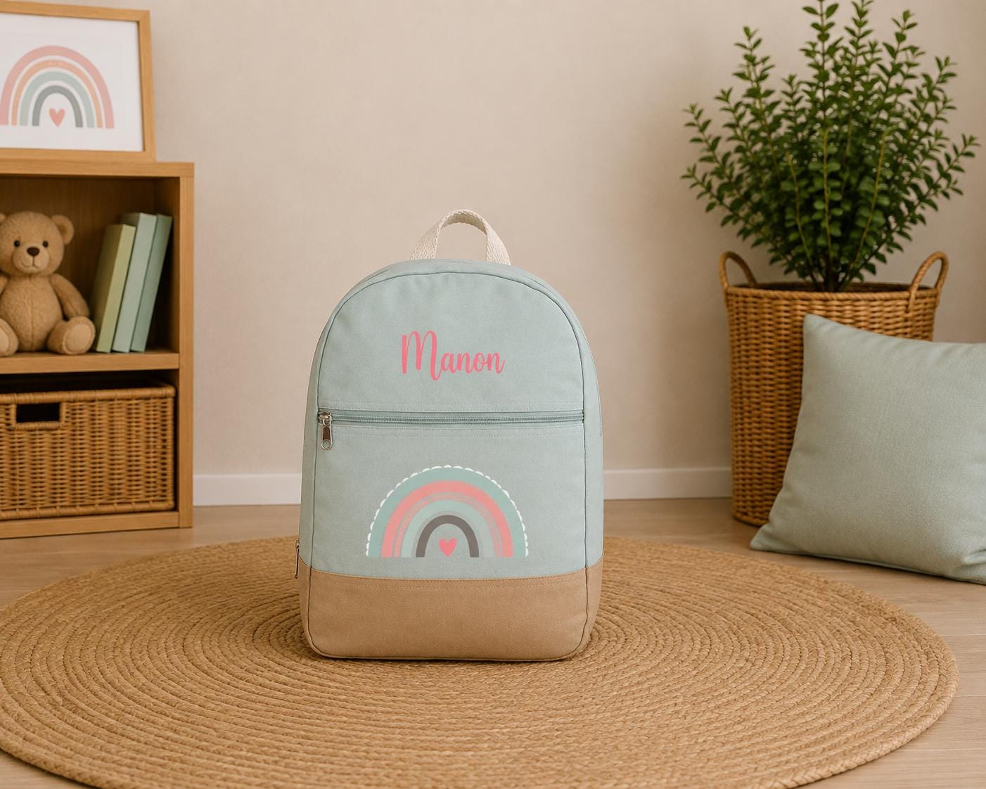 Sac enfant école prénom - sac école maternelle, sac primaire enfant - sac rentrée scolaire école enfant, sac petite fille école — sac à doudou