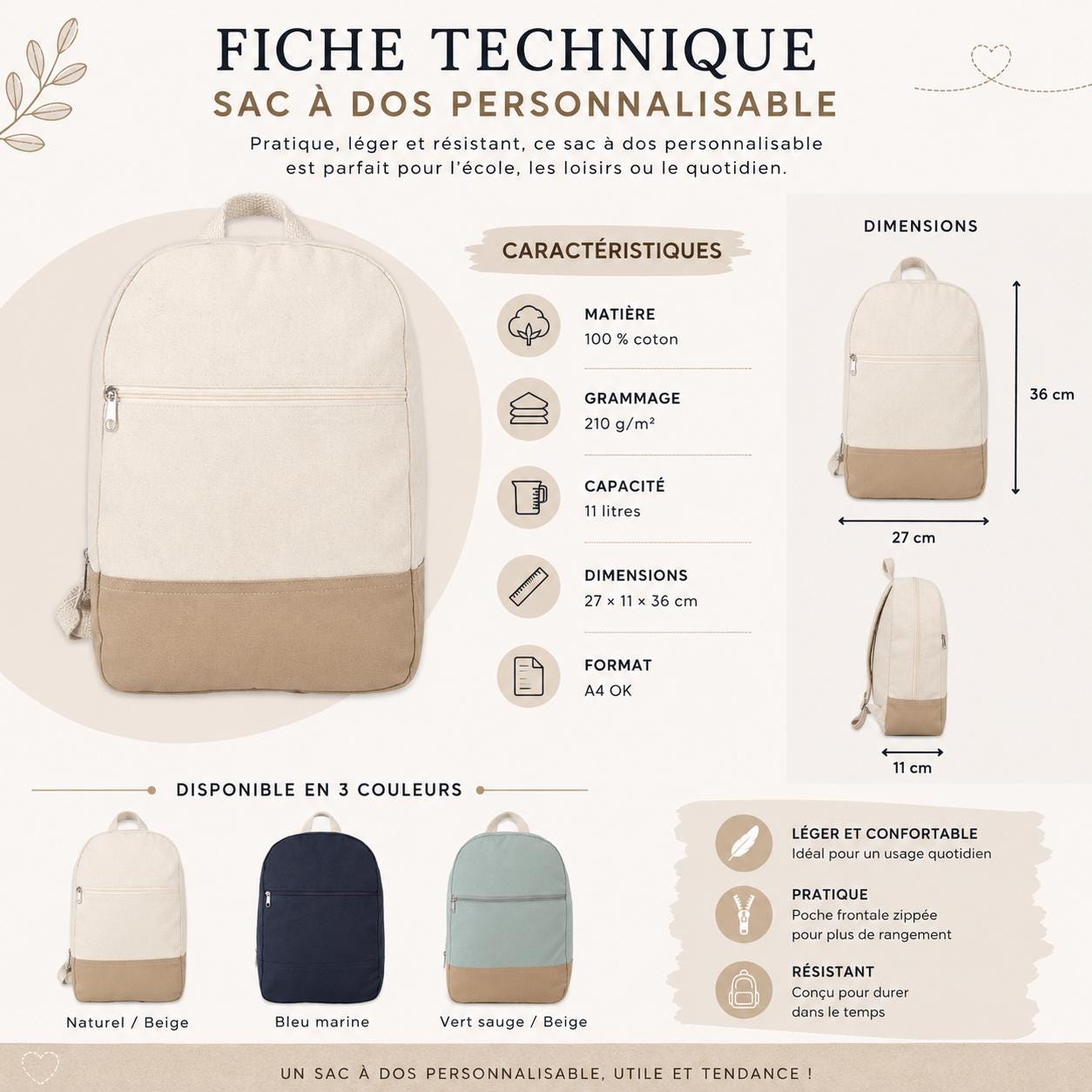 Sac enfant école prénom - sac école maternelle, sac primaire enfant - sac rentrée scolaire école enfant, sac petite fille école — sac de change