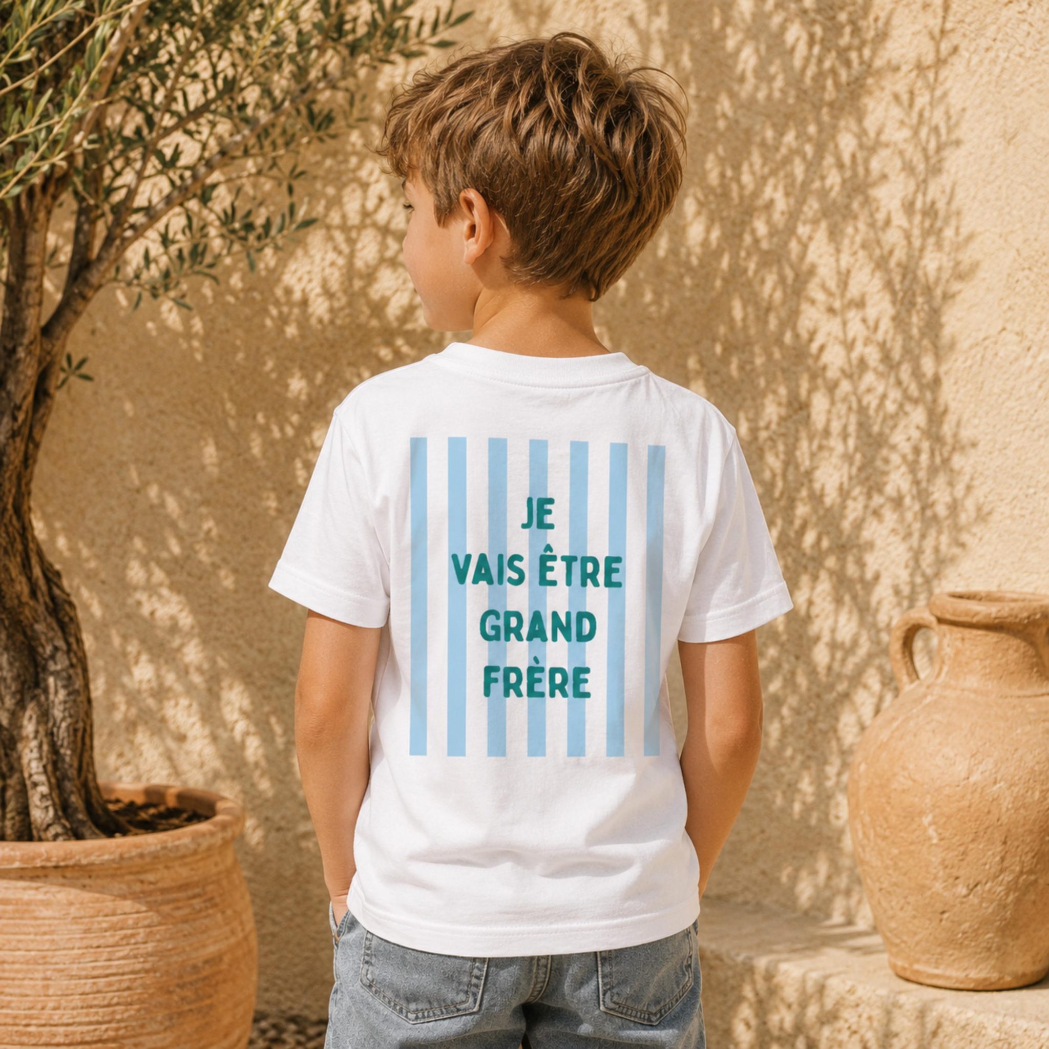 T-shirt annonce grossesse enfant – Futur grand frère, future grande sœur, cadeau annonce bébé, révélation grossesse, annonce bébé famille — annonce grossesse soeur