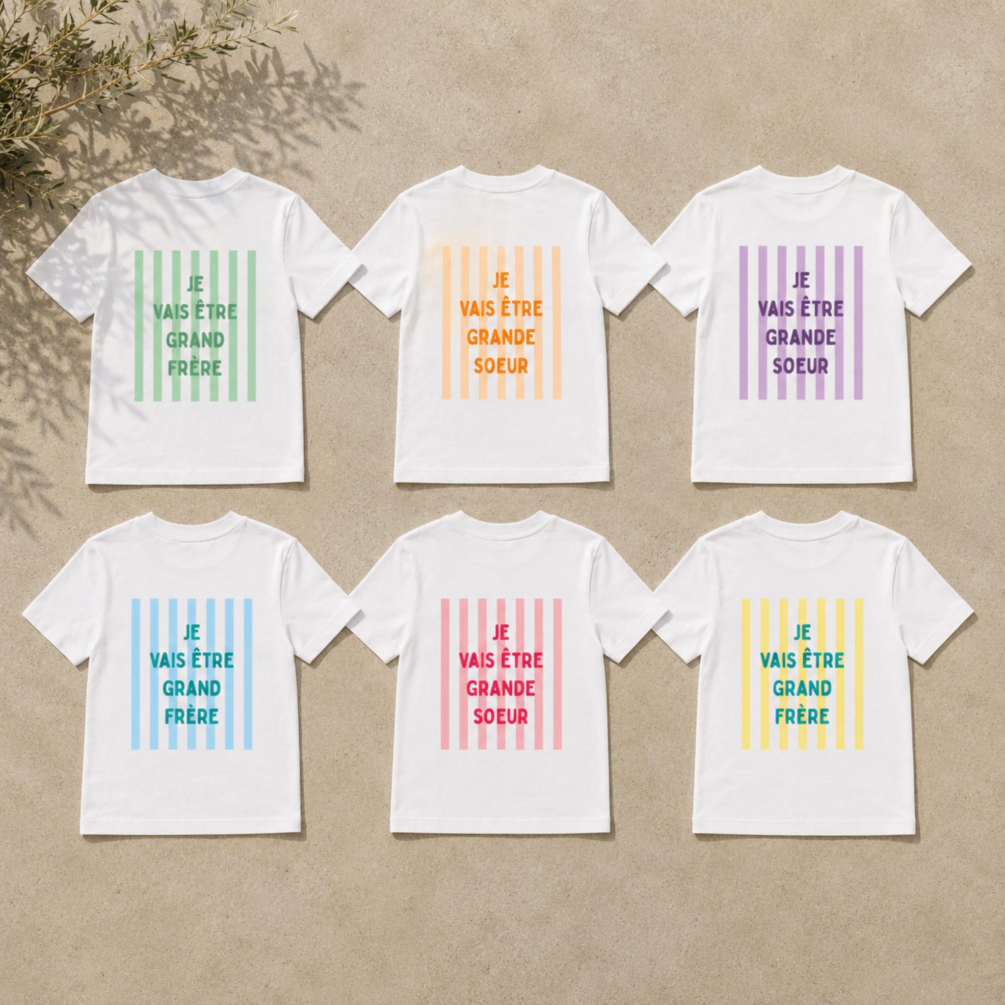 T-shirt annonce grossesse enfant – Futur grand frère, future grande sœur, cadeau annonce bébé, révélation grossesse, annonce bébé famille — t shirt future grande soeur