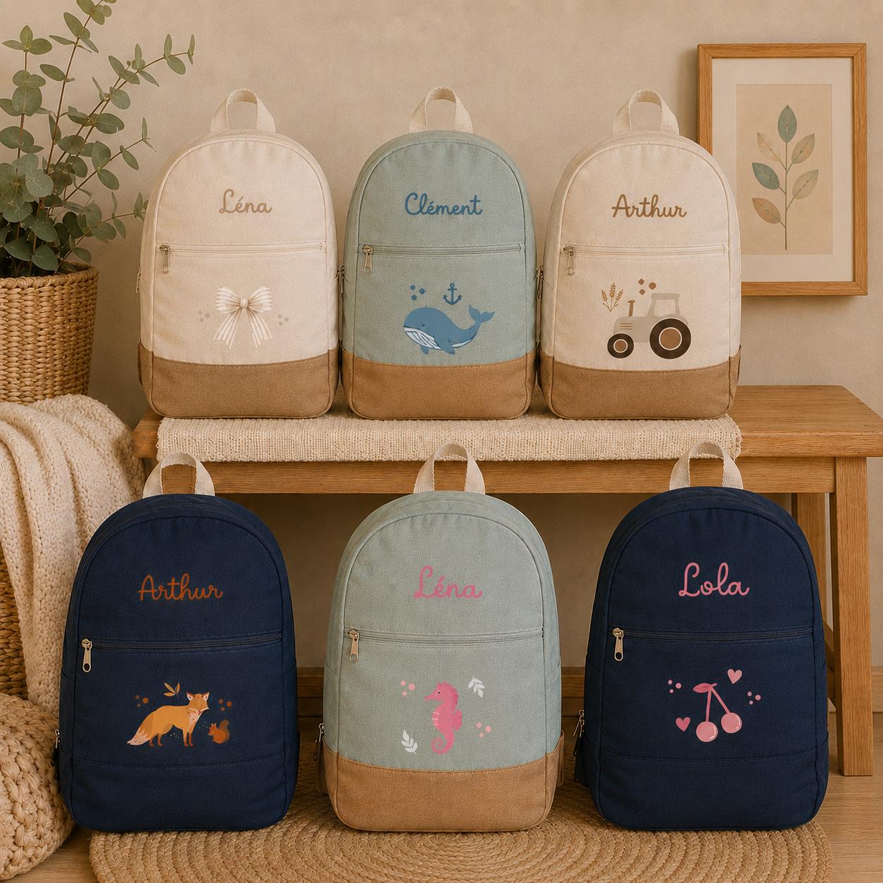 Sac a dos Tracteur enfant école - sac enfan à motif -sac rentrée scolaire, sac prénom rentrée scolaire sac garçon école sac fille école — sac rentrée scolaire
