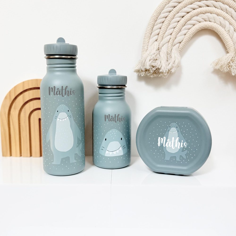 Kit gourde inox enfant personnalisée et