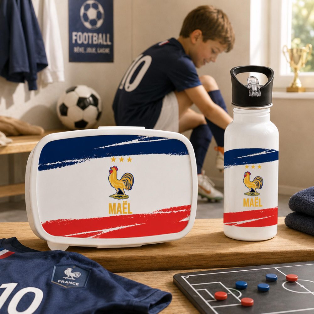 Kit repas enfant Football France personnalisé
