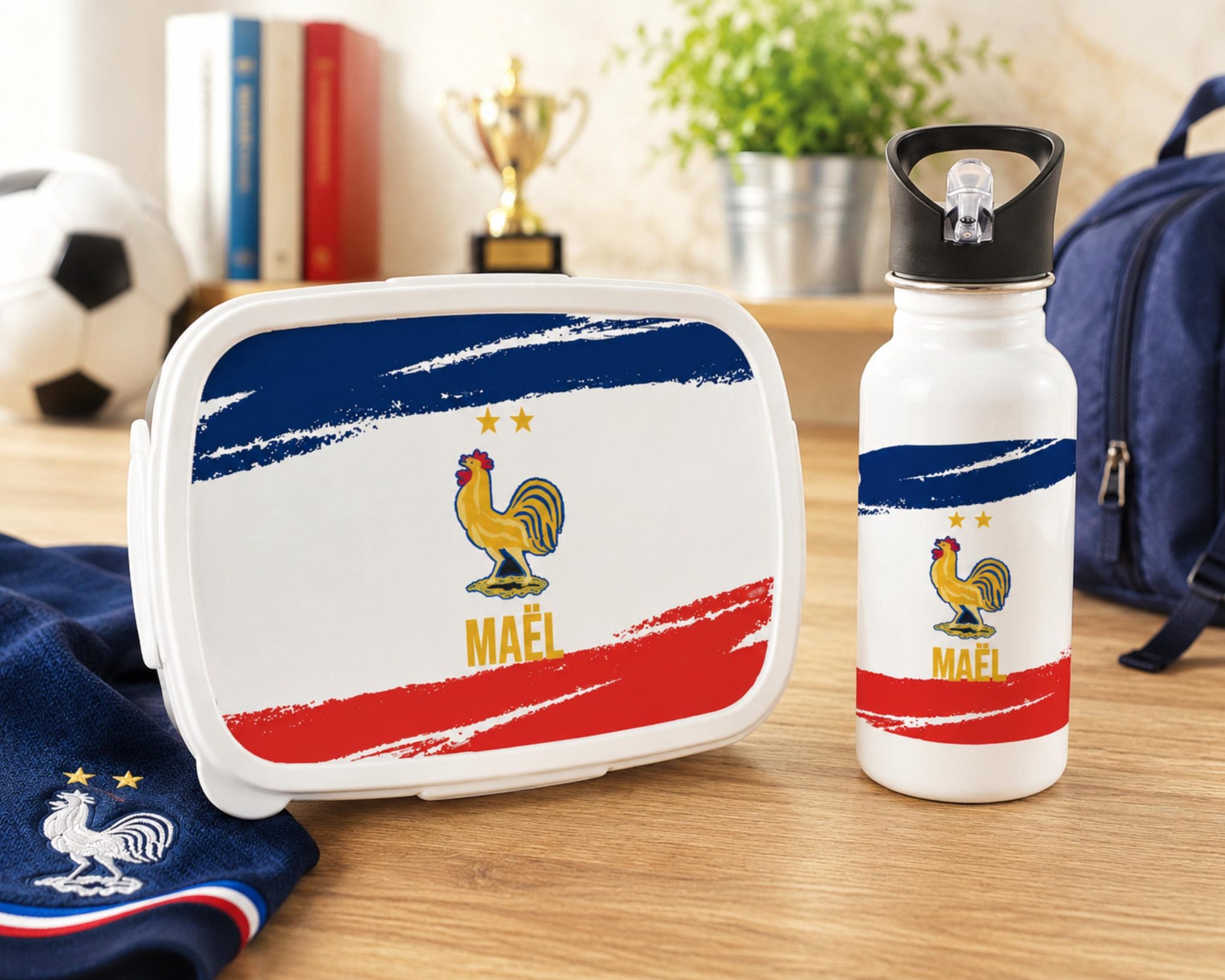 Kit repas enfant Football France personnalisé — 3 étoile france