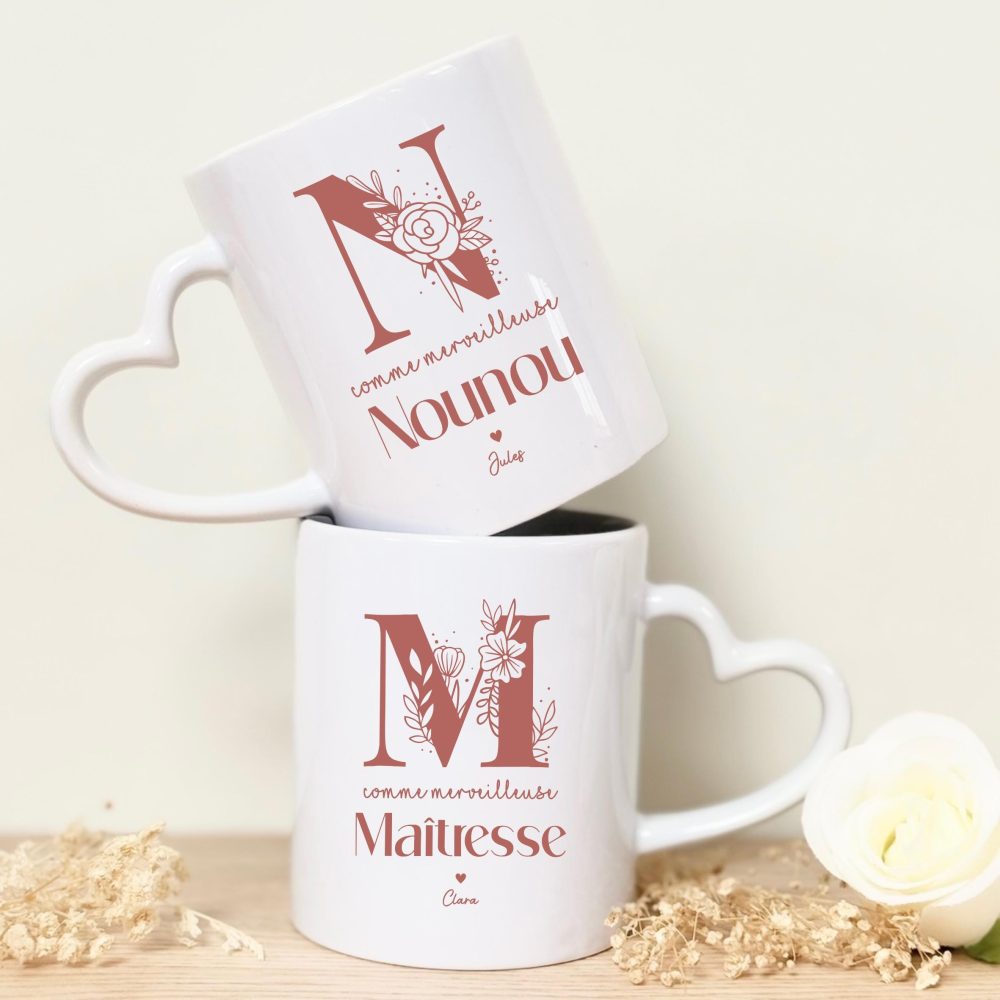 Mug personnalisé maîtresse maître nounou ATSEM