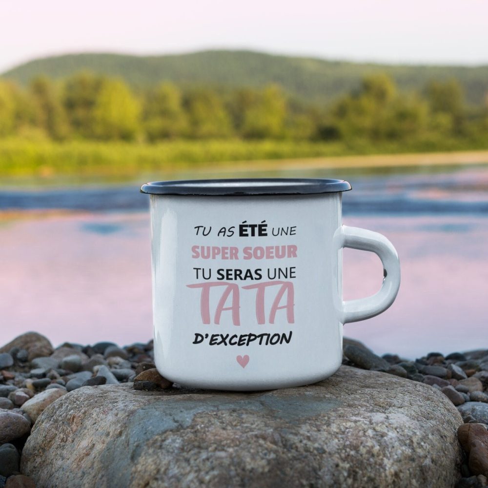 Mug vintage annonce grossesse amie / tata