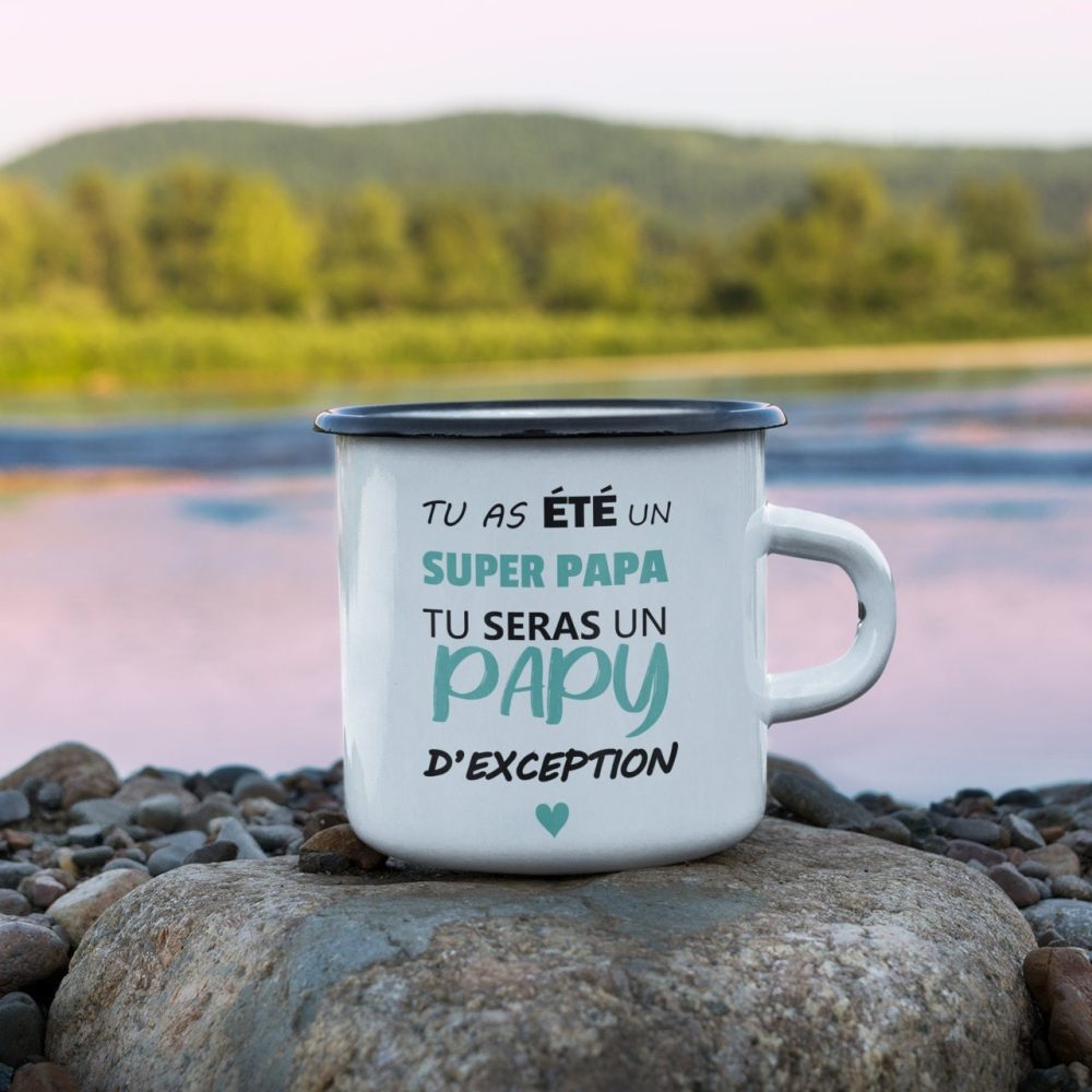 Mug vintage annonce grossesse papa / papy