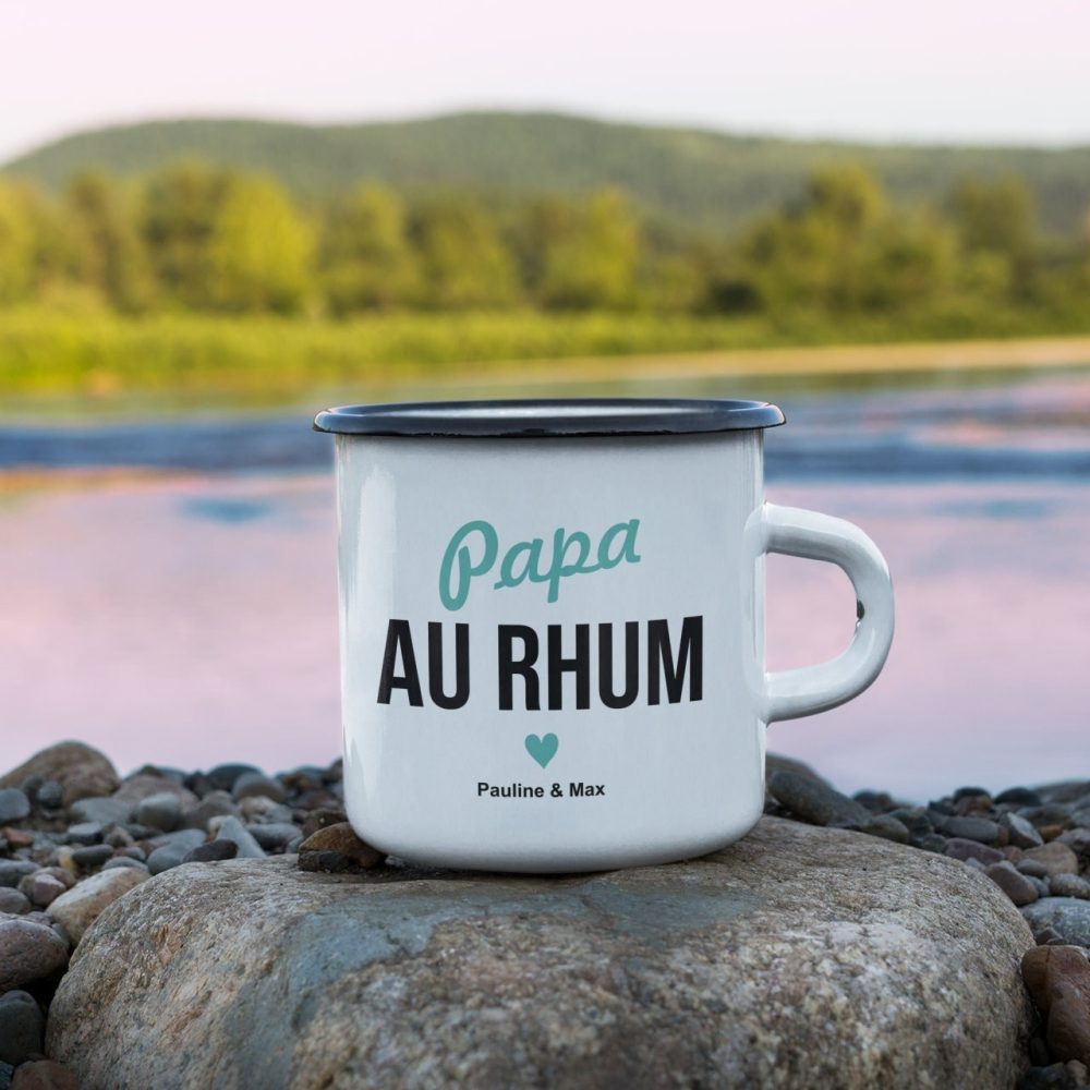 Mug vintage papa à personnaliser. PAPA au