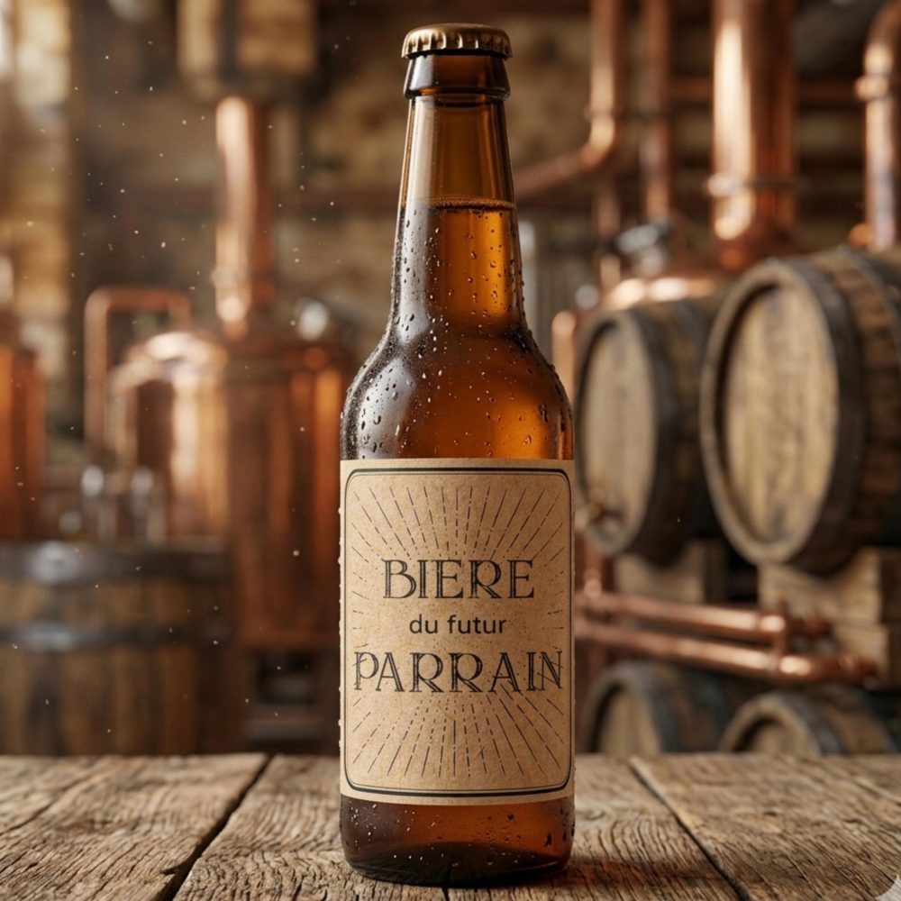 Parrain étiquette bouteille bière