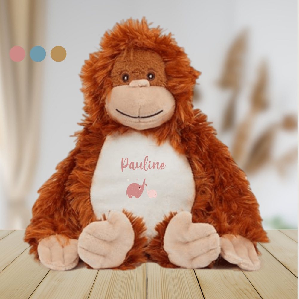 Peluche doudou Orang-outan personnalisé