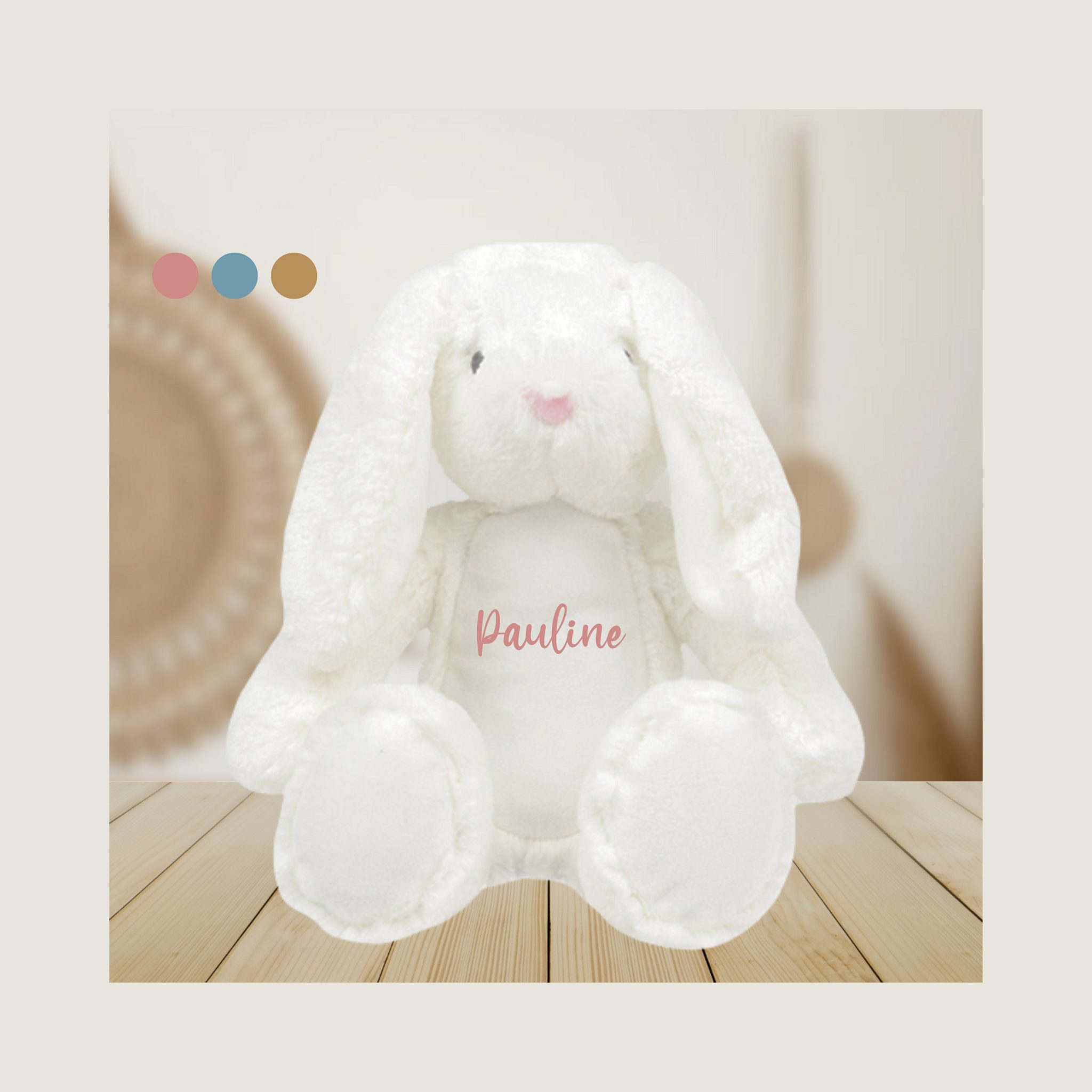 Peluche Lapin personnalisé prénom