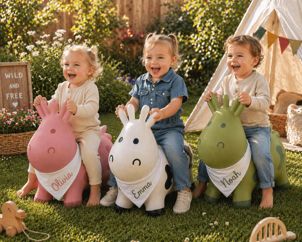 Personalized bouncing cow