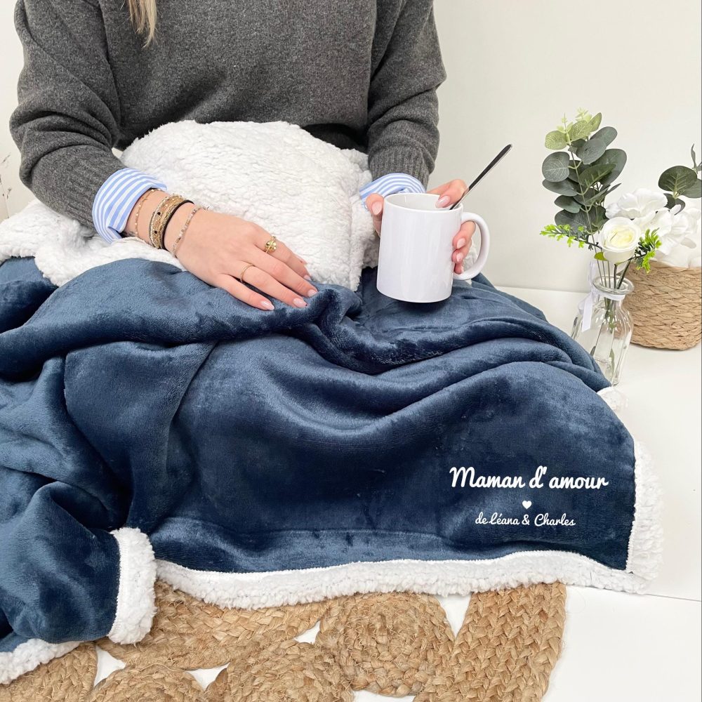 Plaid polaire personnalisé - Cadeau fête des mères