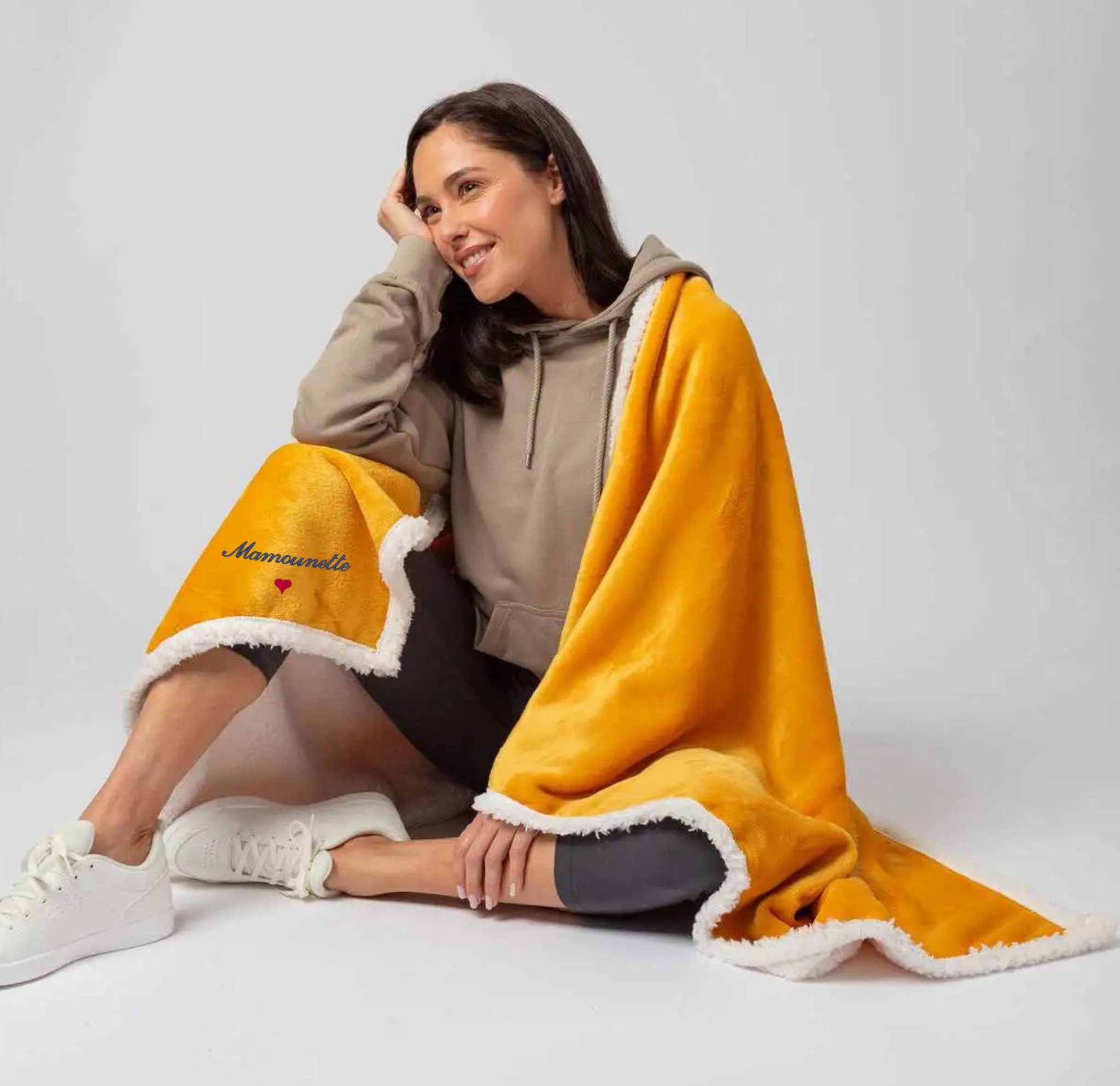 Plaid sherpa à personnaliser — cadeau femme