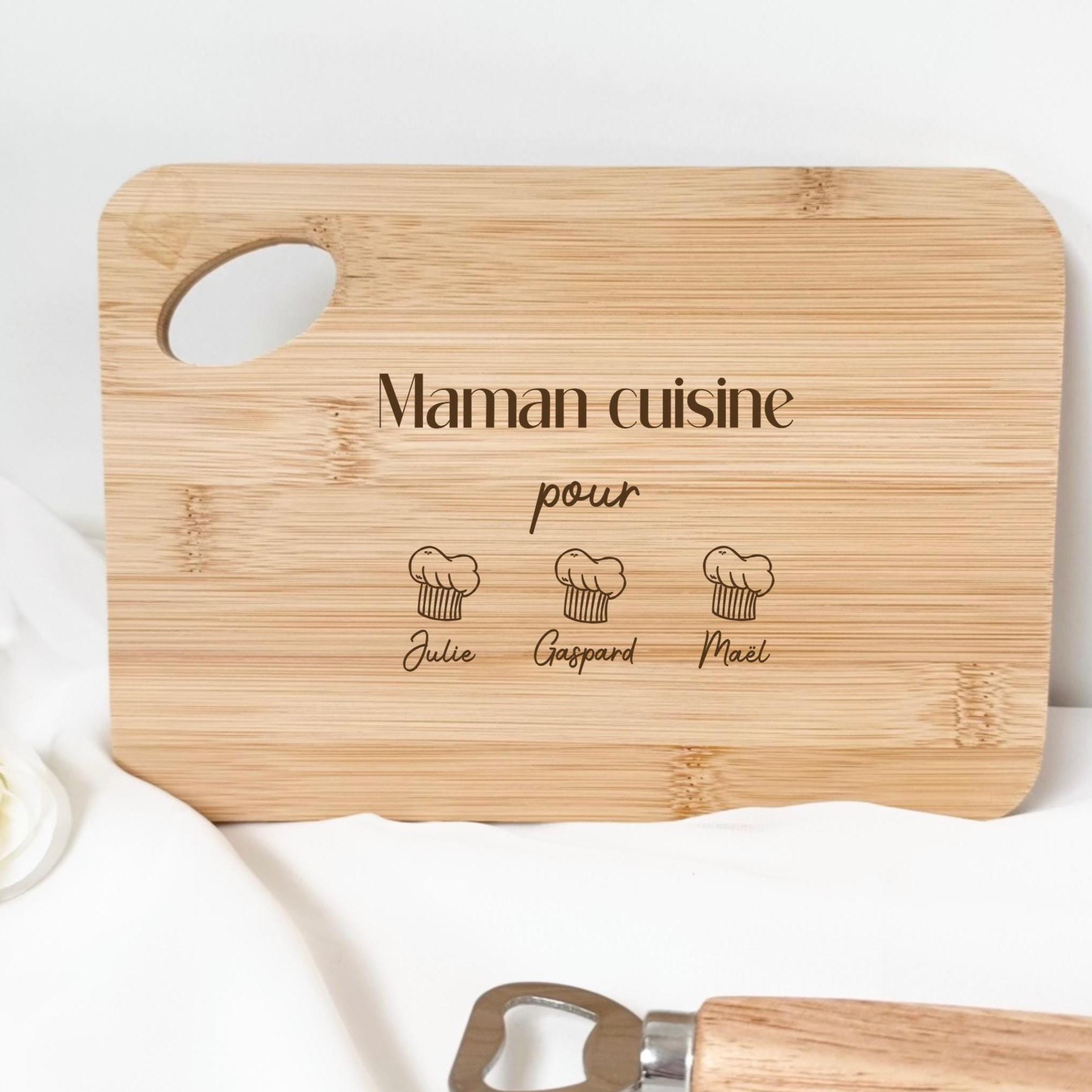 Planche à découper "Papa cuisine pour" — anniversaire papa