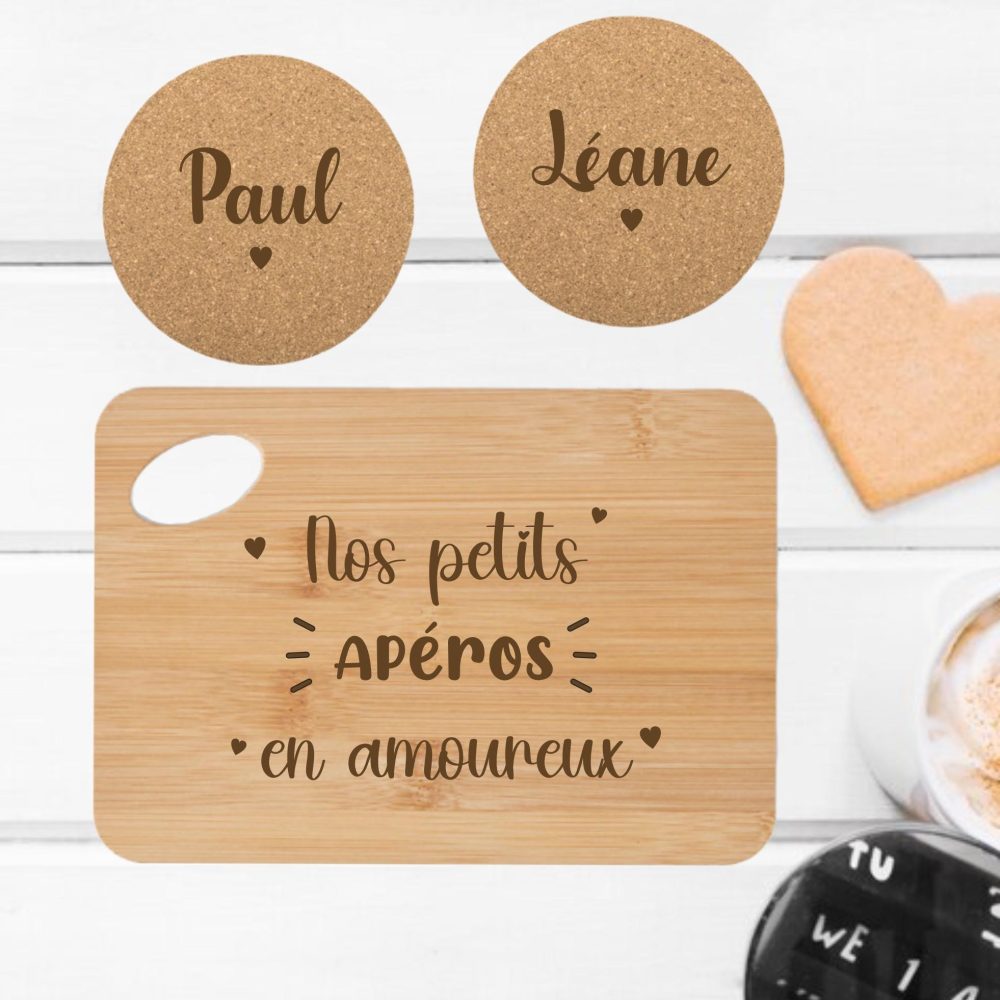 Planche apéro saint valentin personnalisé