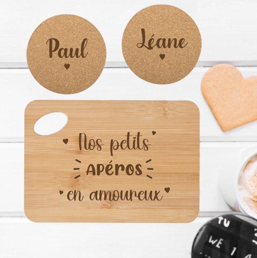 Planche apéro saint valentin personnalisé