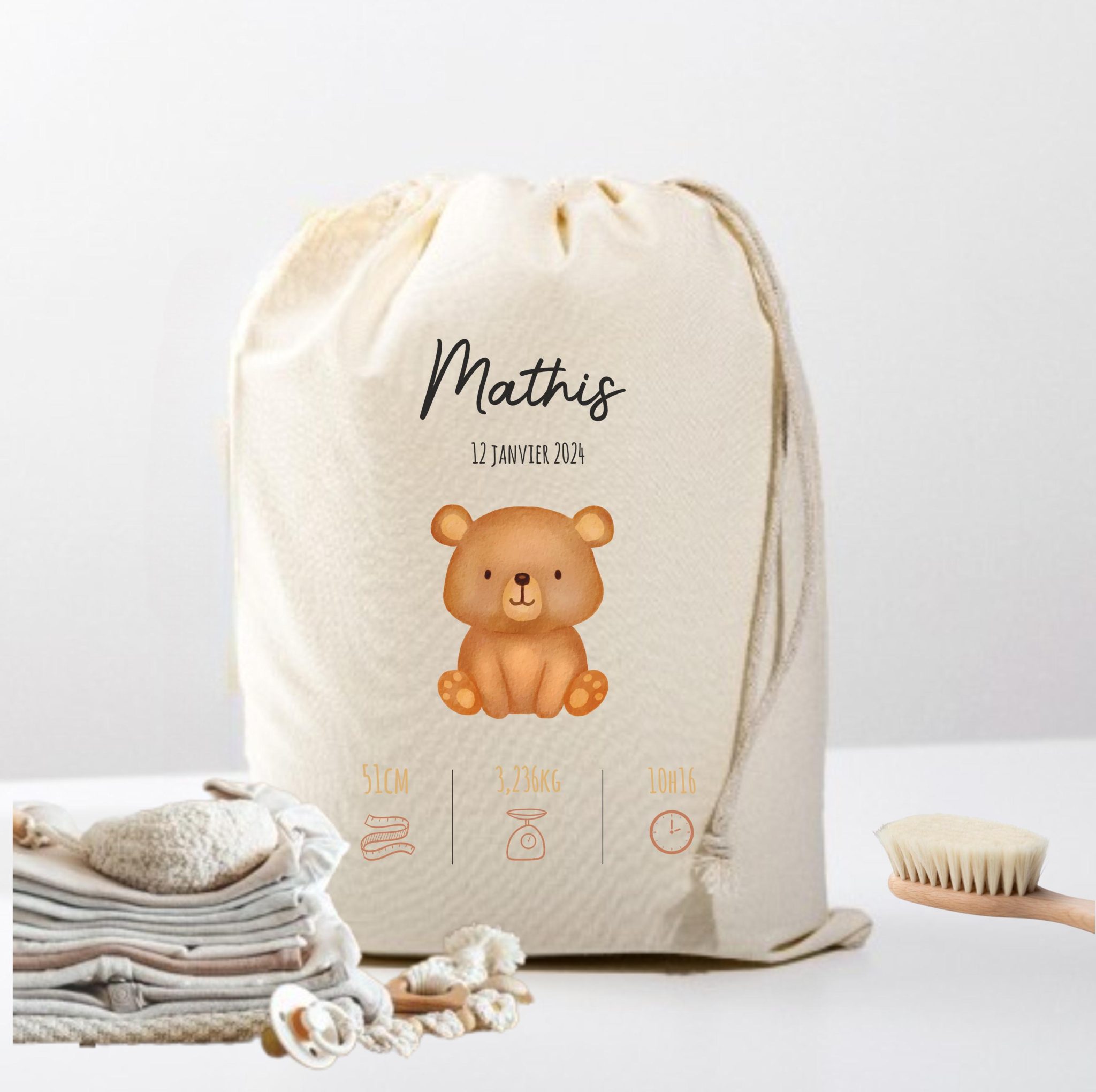Pochon affaires naissance bébé