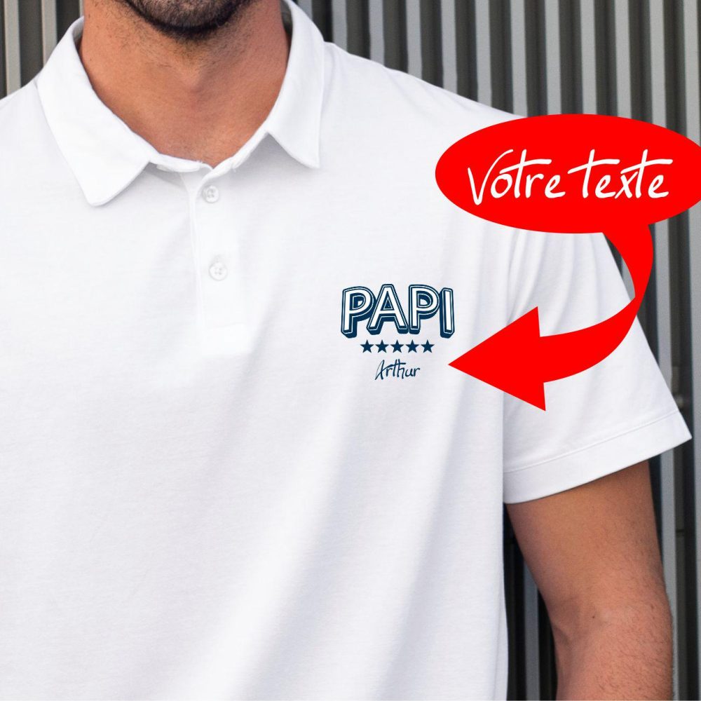 Polo personnalisé papi 5 étoiles