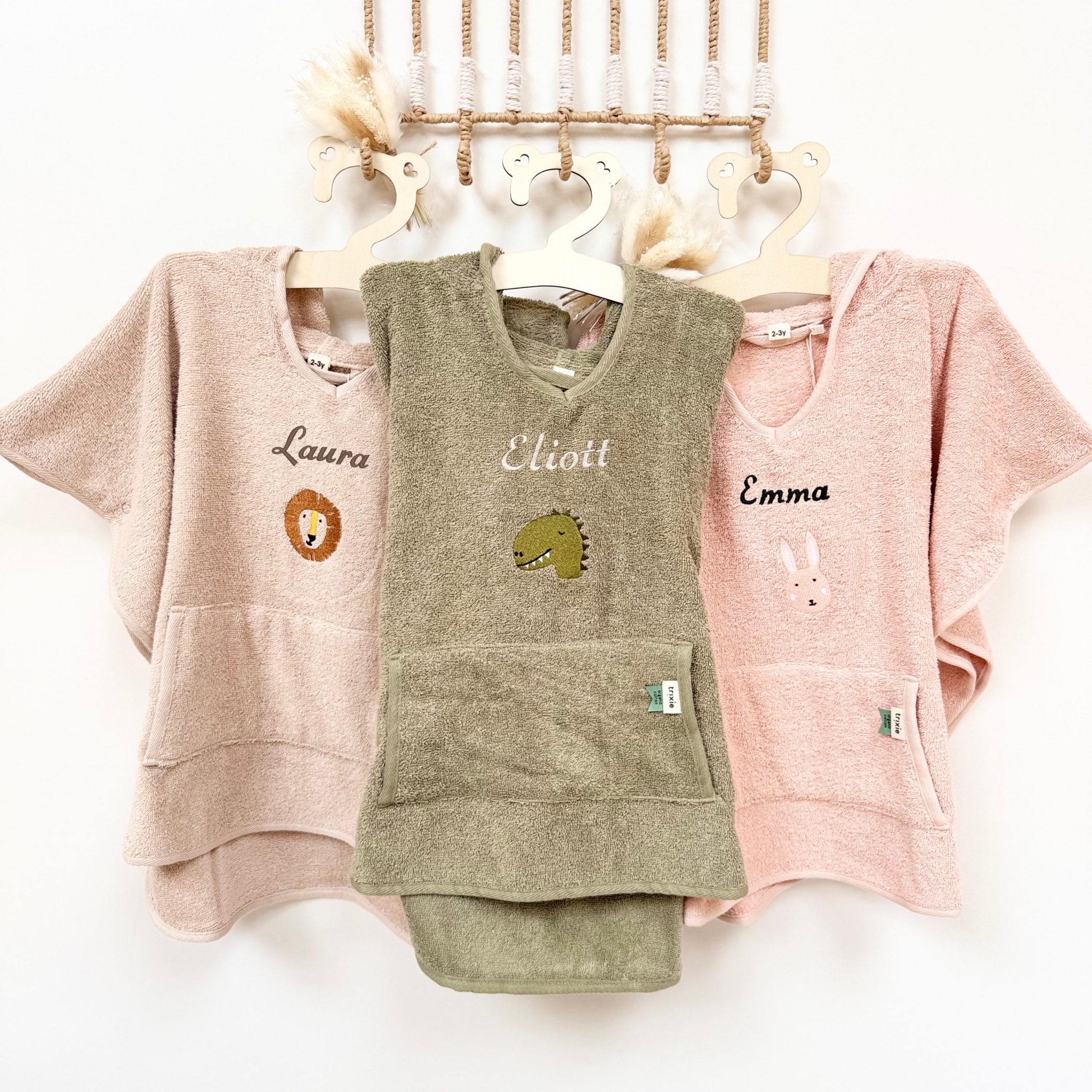 Poncho Enfant plage brodé — Cadeau bébé