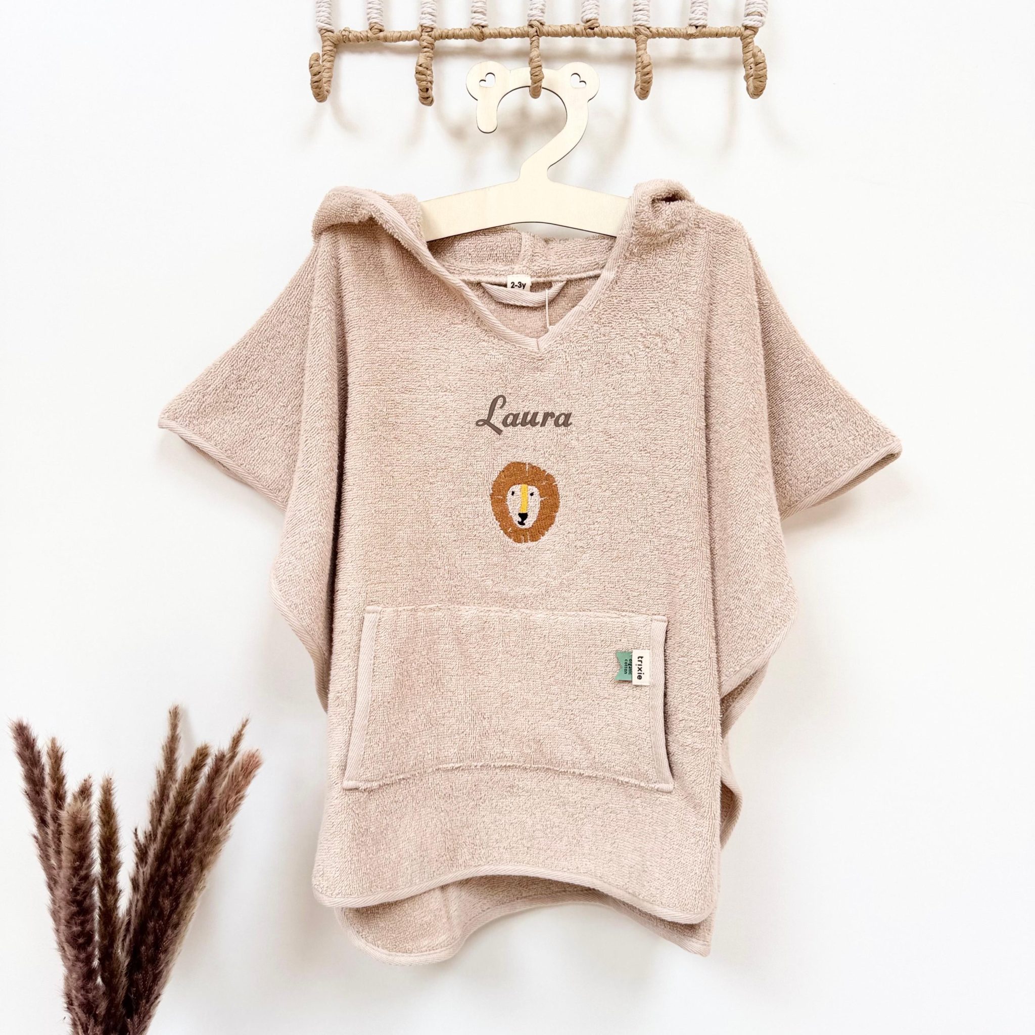 Poncho Enfant plage brodé — cape de bain