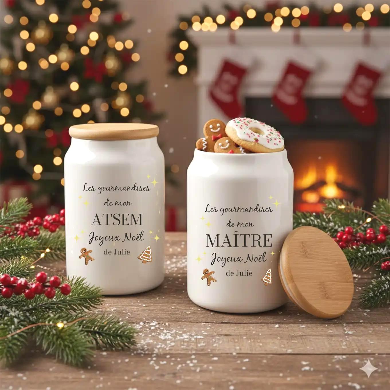 Pot à cookies Maman personnalisé — cadeau de noël personnalisé