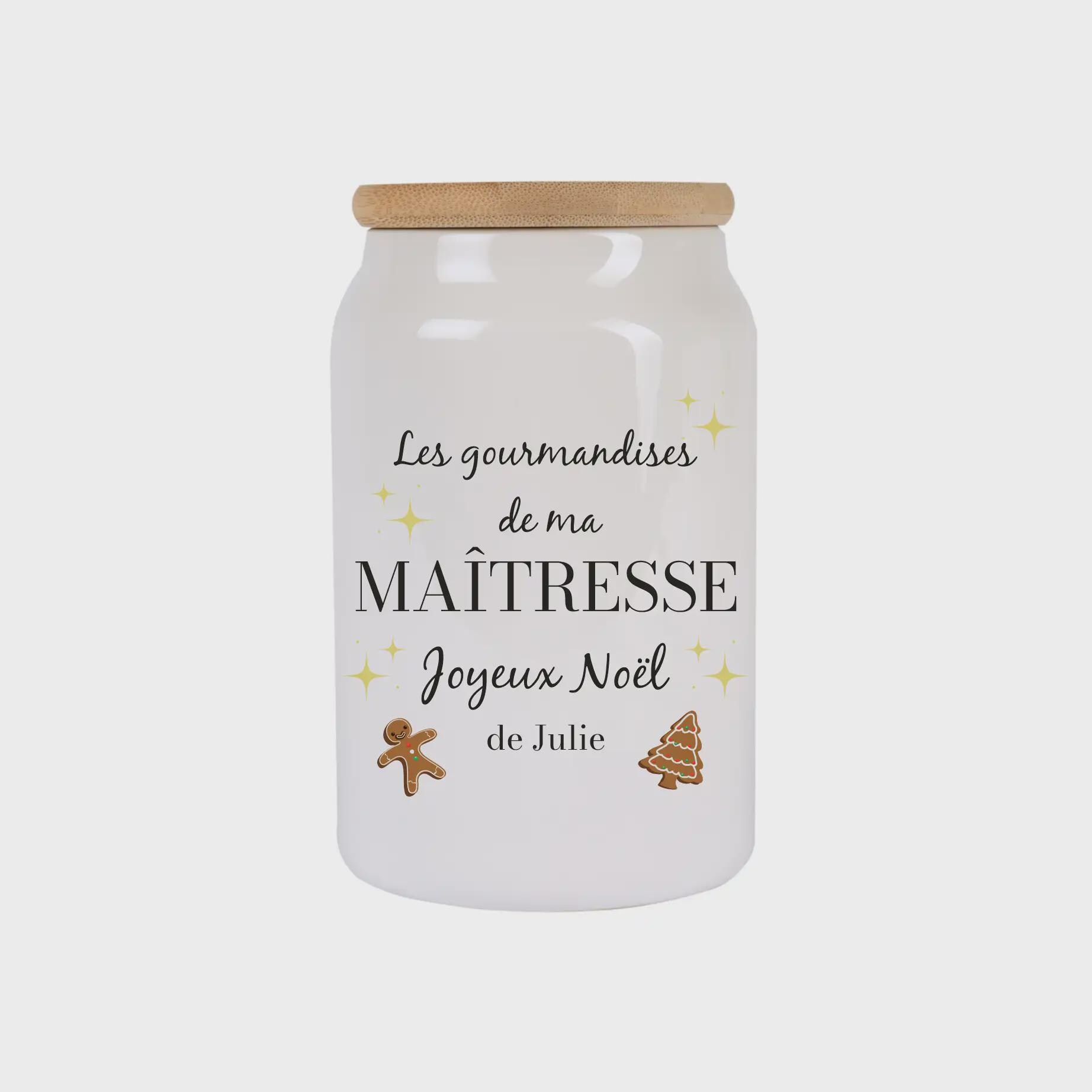 Pot à cookies Marraine personnalisé — cadeau marraine