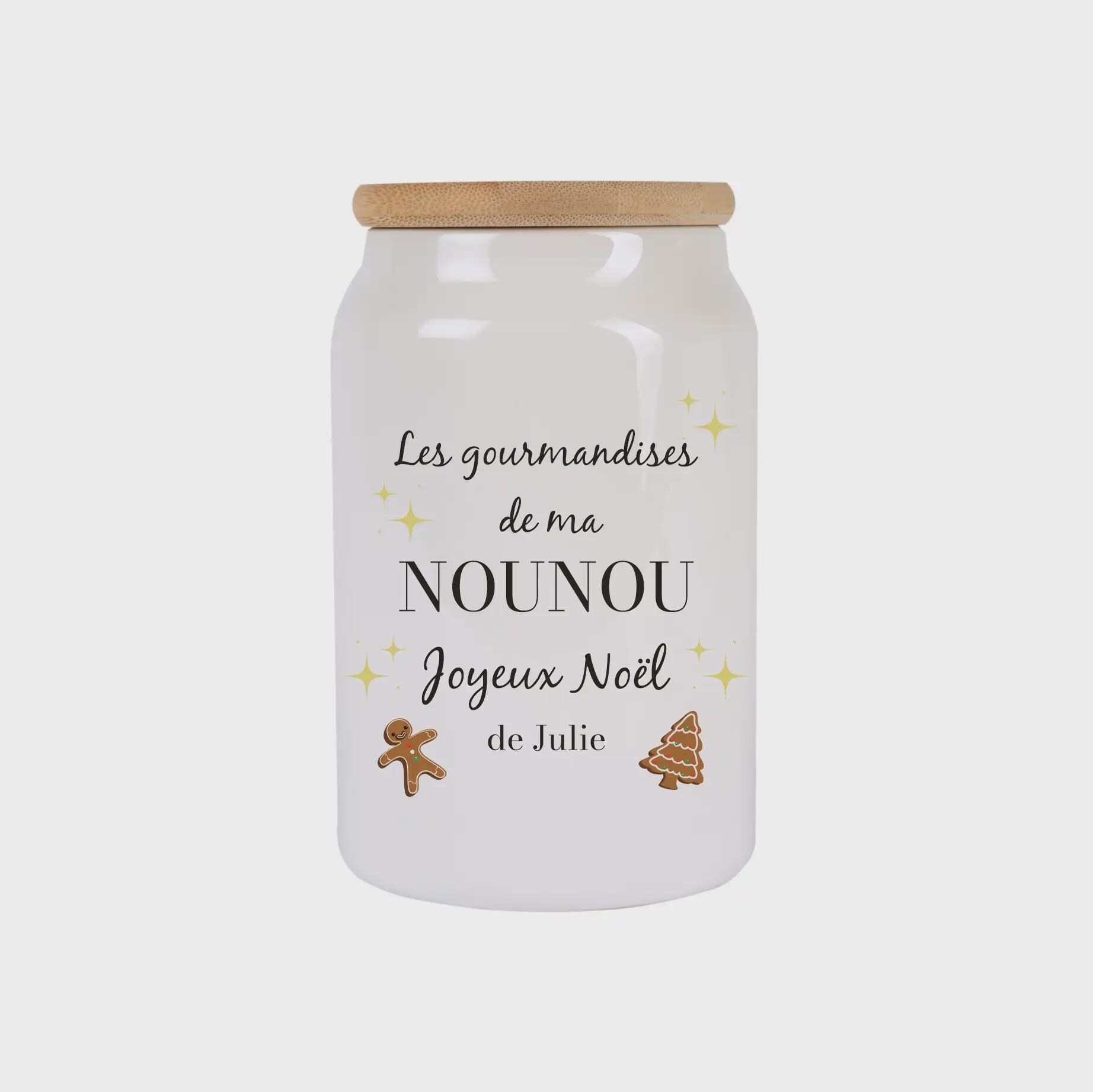 Pot à cookies Marraine personnalisé — cadeau noël marraine