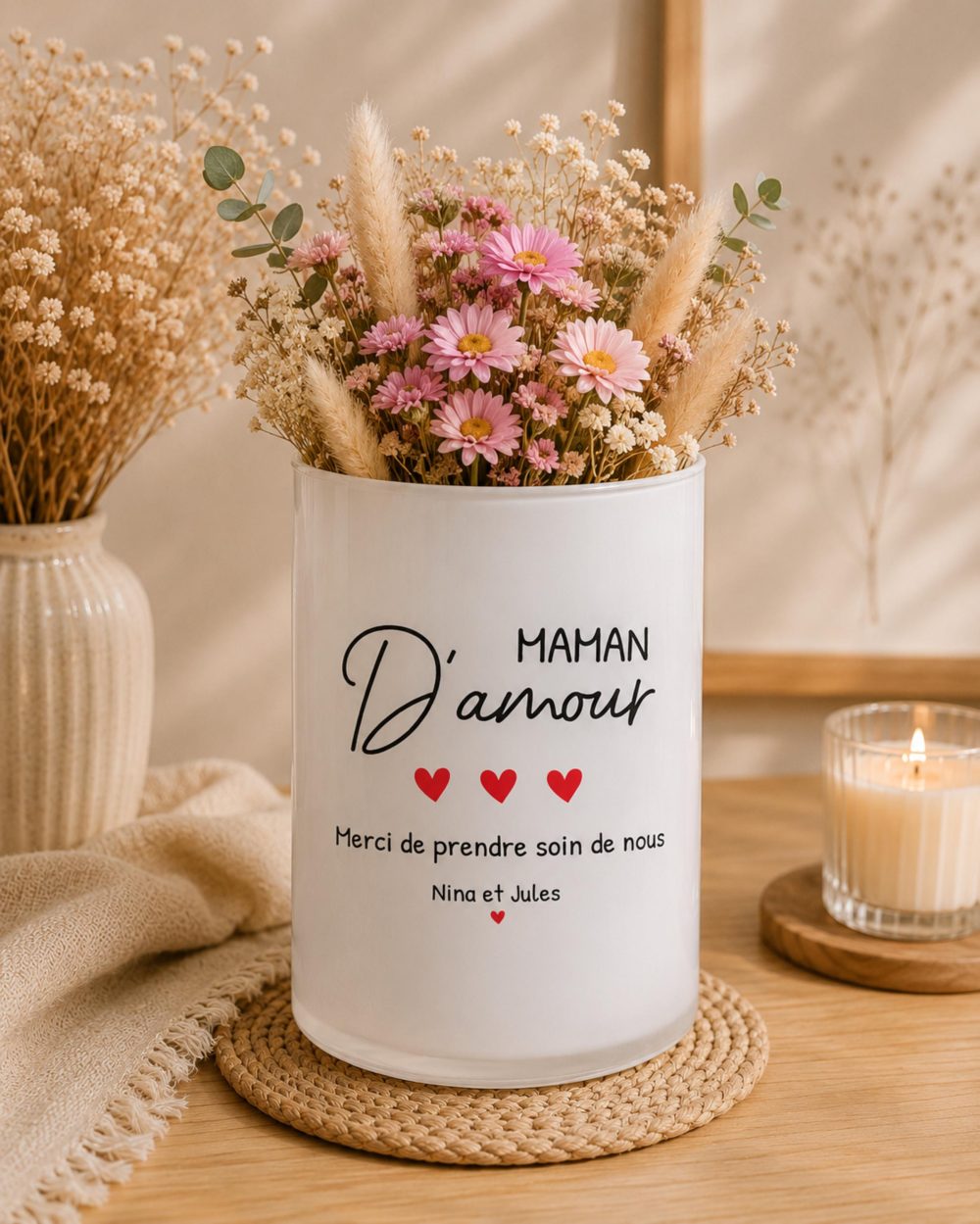 Pot de fleurs personnalisé “Maman D'amour” — fête des mères