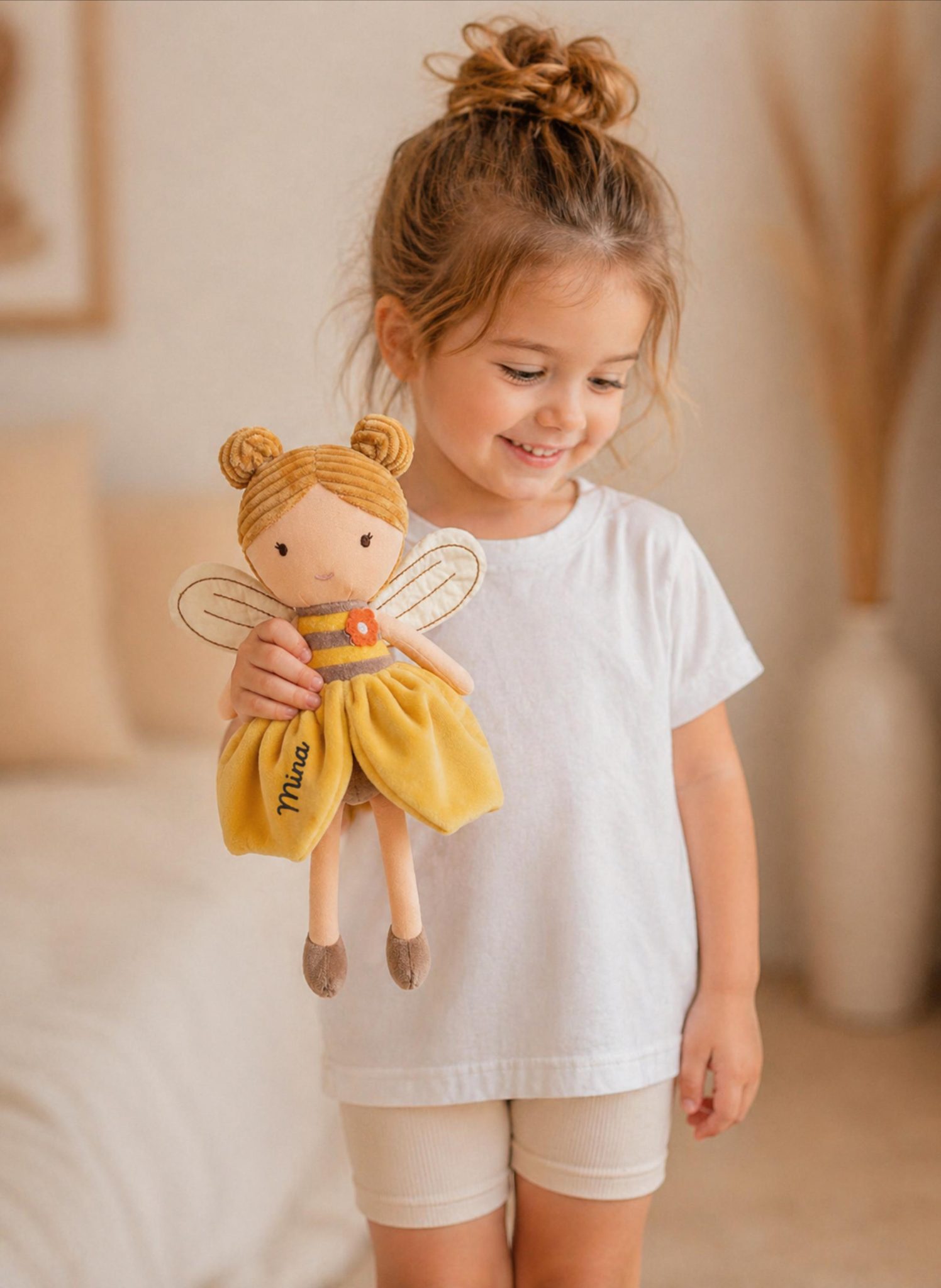 Poupée Fée personnalisée prénom — cadeau anniversaire enfant