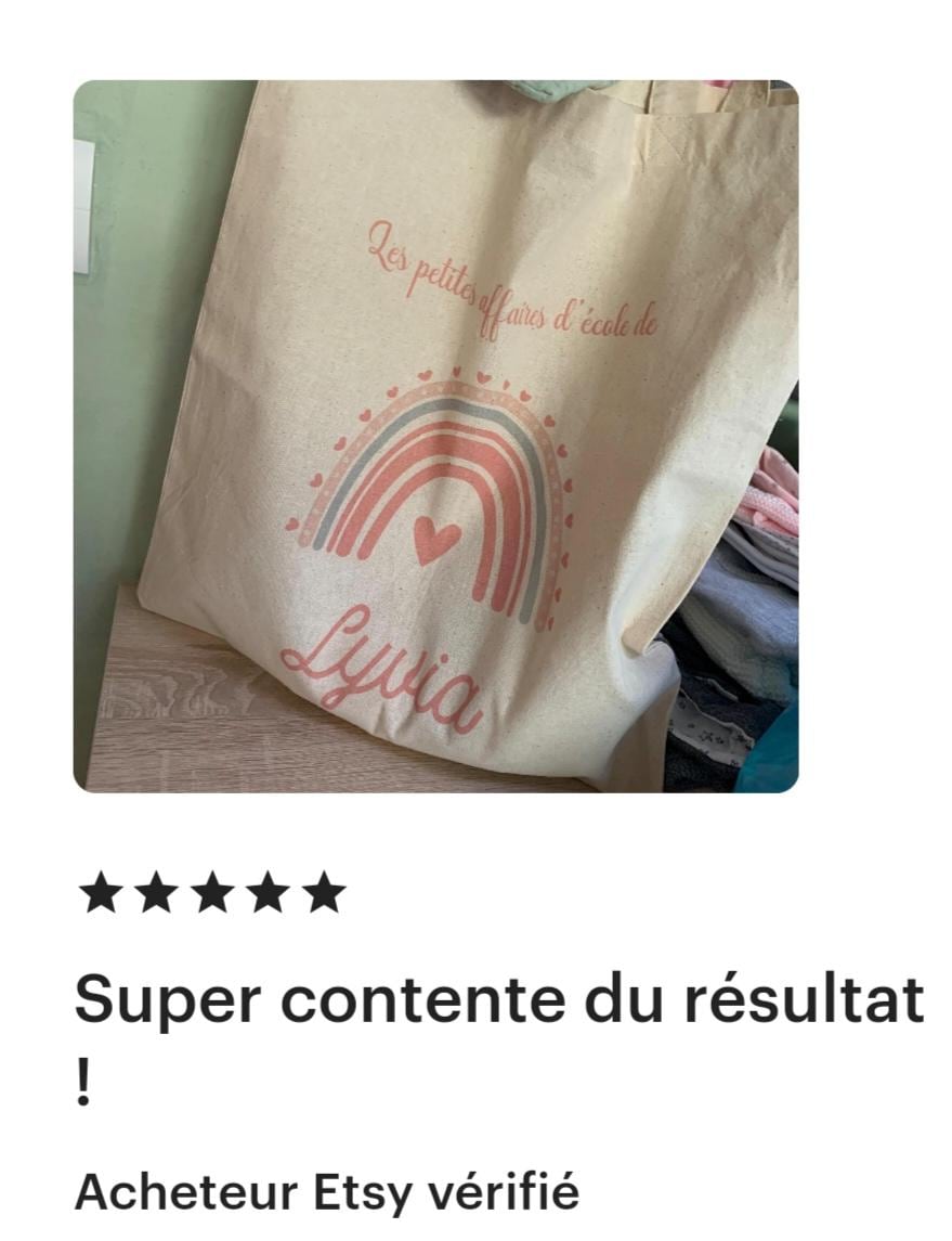 Sac affaires enfant personnalisé — idée cadeau enfant bébé