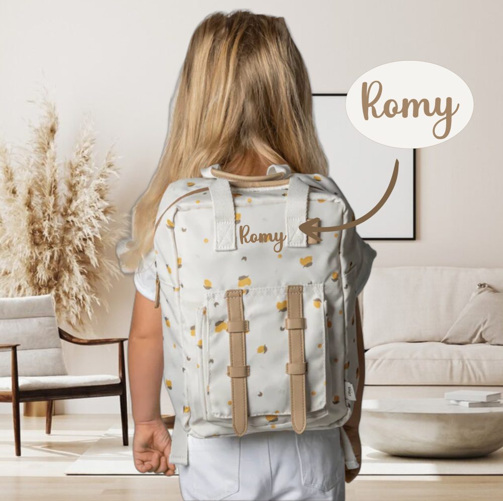 Sac école enfant personnalisé avec prénom — sac à dos fille personnalisé