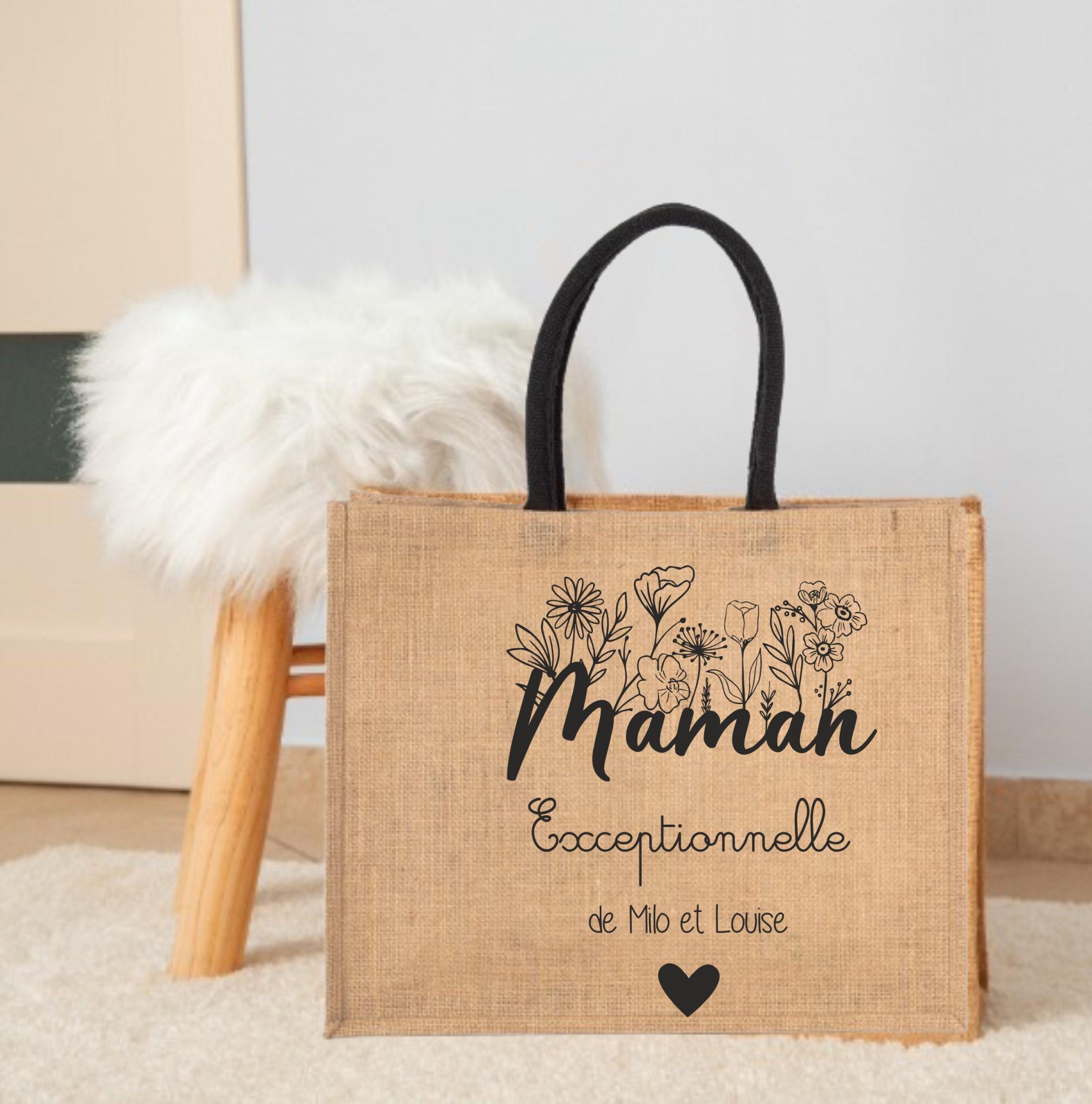 Sac en jute "Tata Exceptionnelle" — anniversaire tata