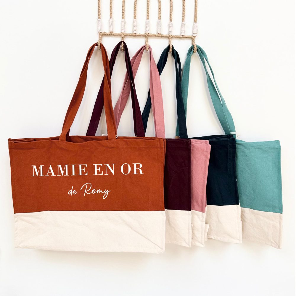 Sac "Mamie en Or" personnalisé Fête des grands-mères